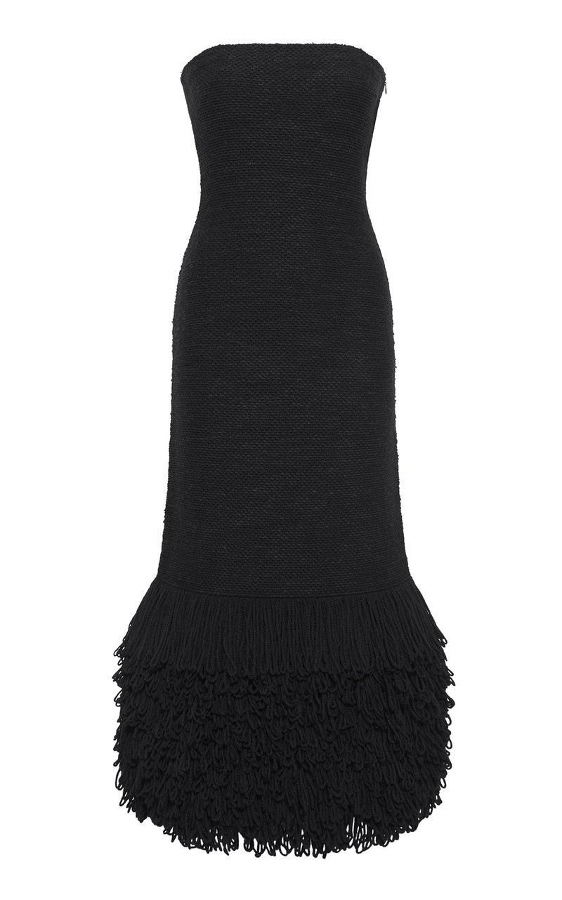 Corus Knit Maxi Dress in Black Cashmere Silk - 1