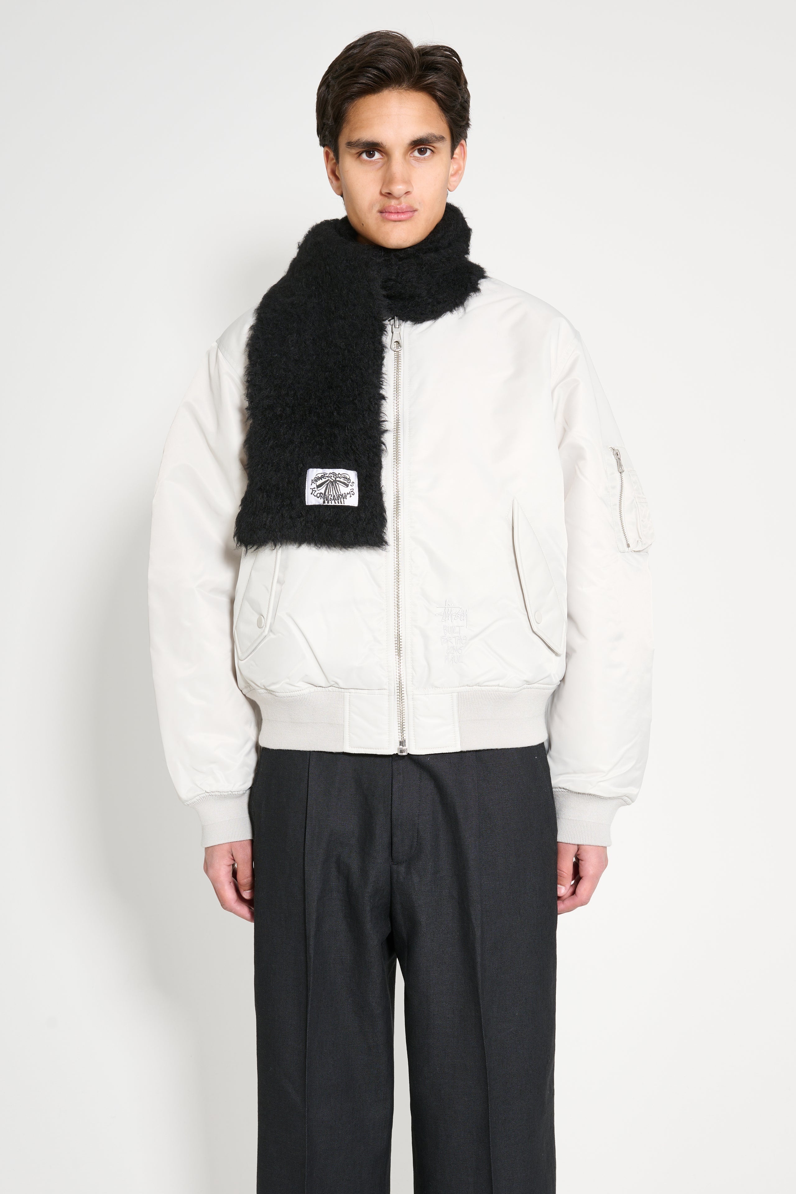ACNE STUDIOS HAIRY SCARF BLACK - 4