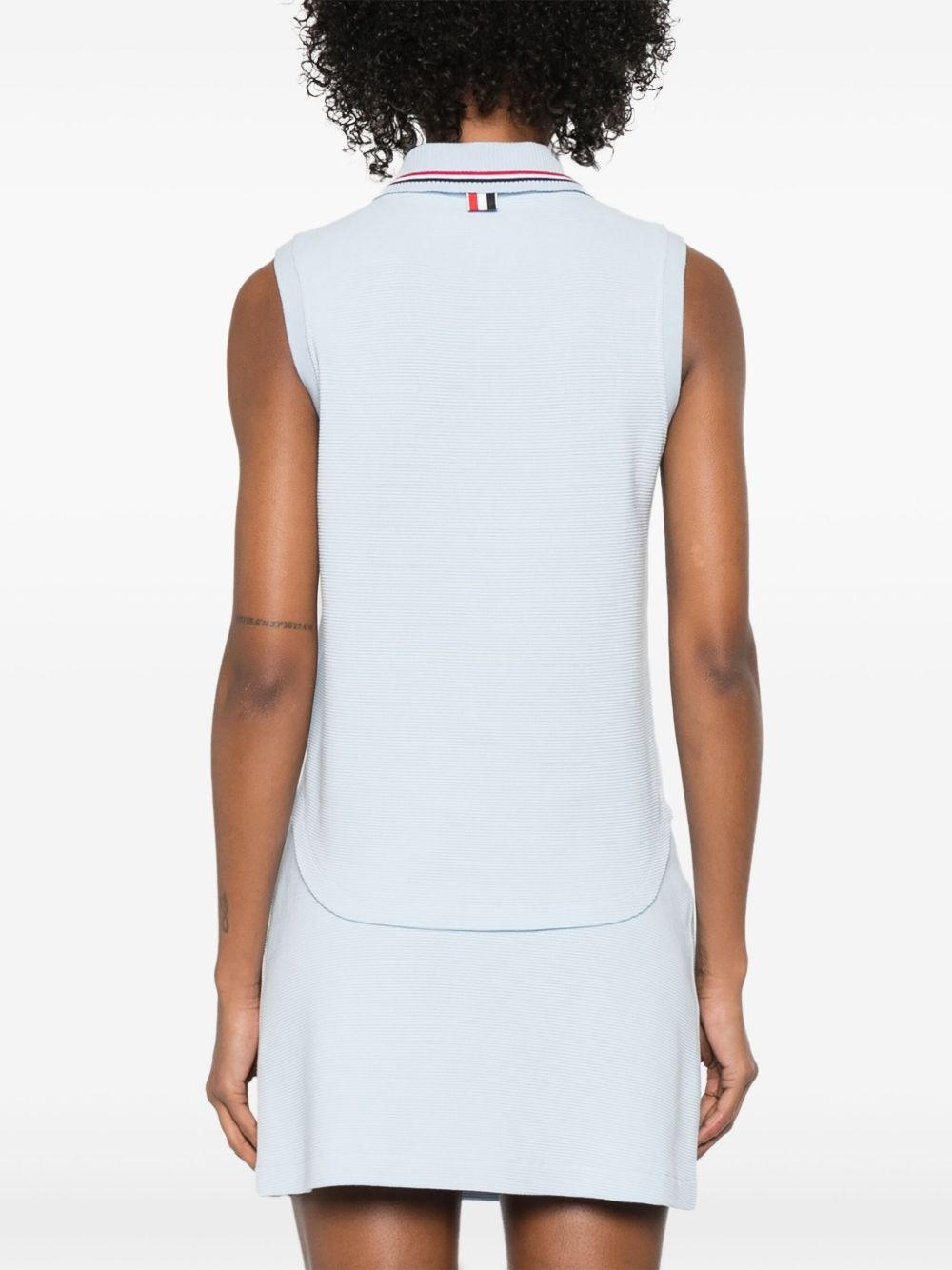 cotton sleeveless polo top - 4