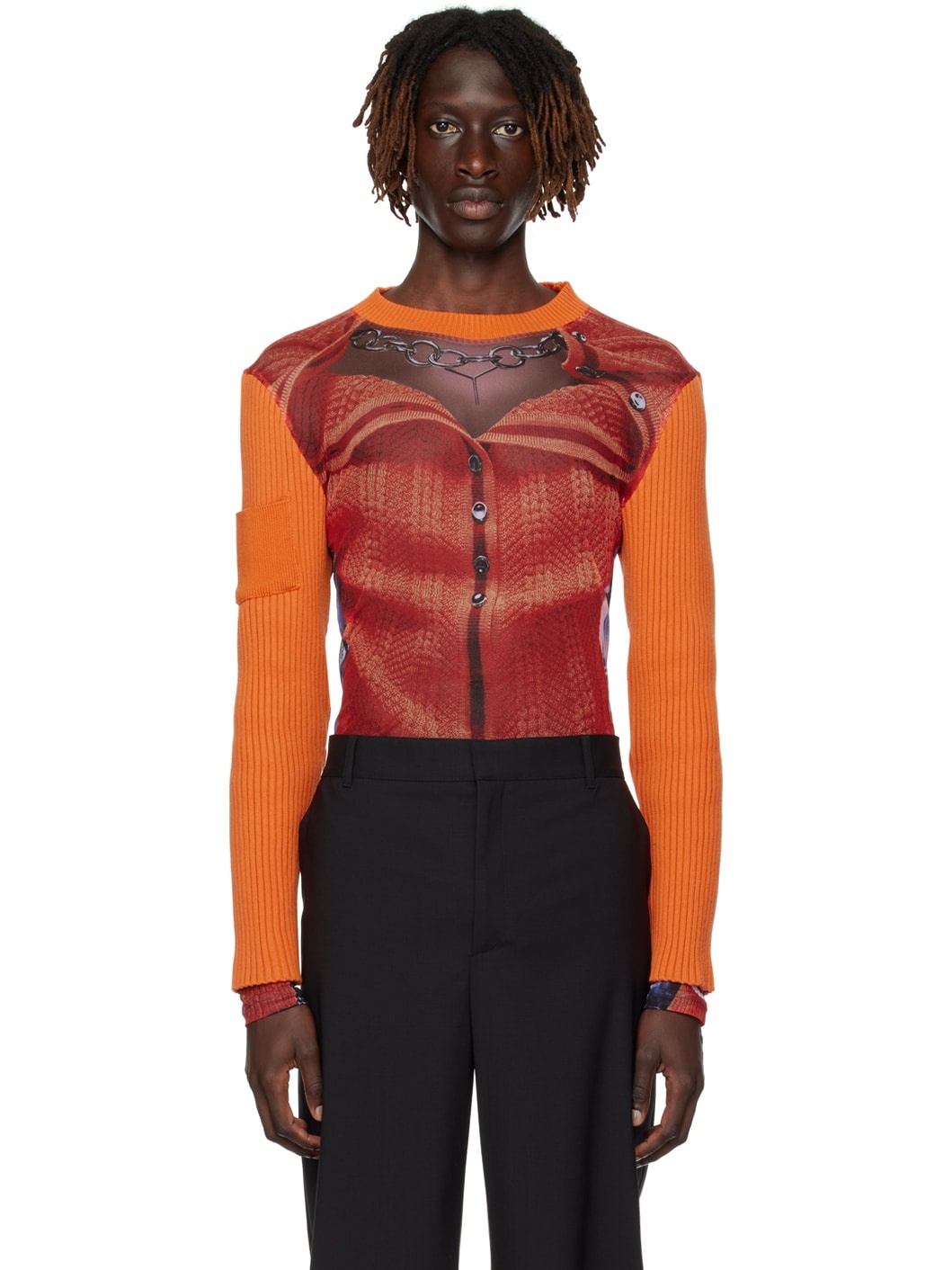 Orange Jean Paul Gaultier Edition Long Sleeve T-Shirt - 1