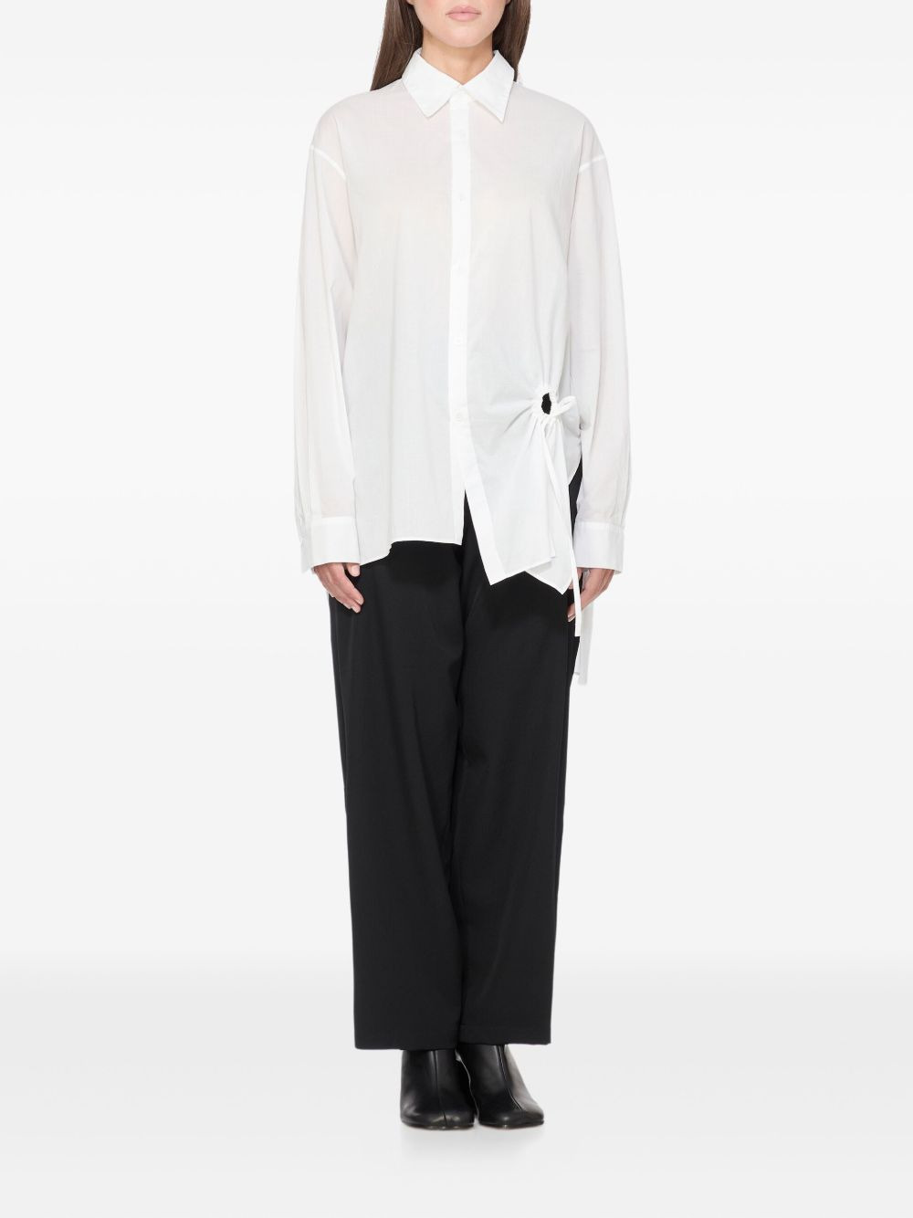 cut-out cotton shirt - 2