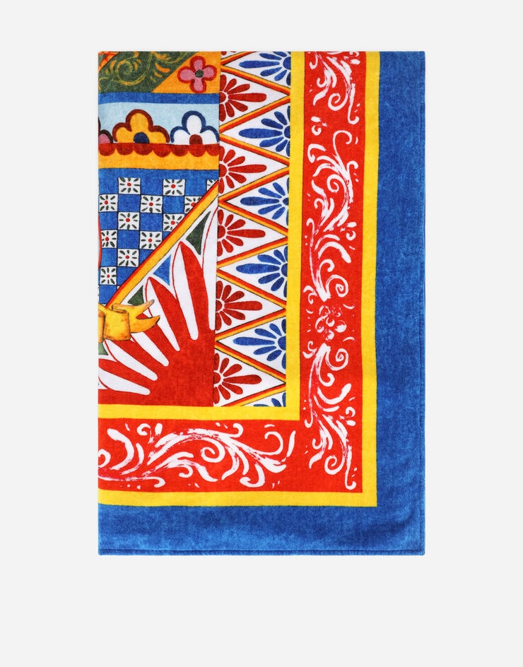 Carretto-print terrycloth beach towel - 3