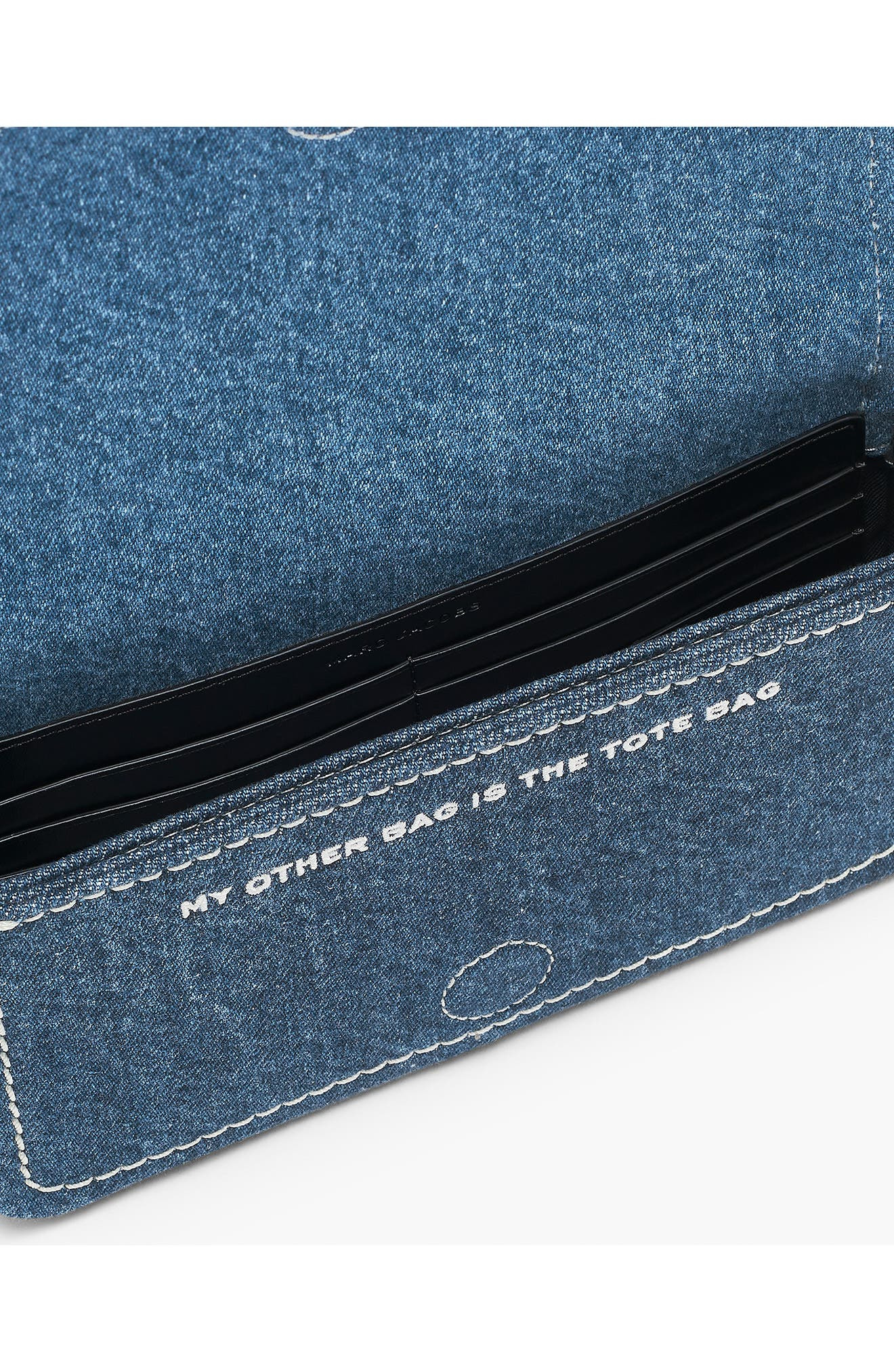 Marc Jacobs The Mini Leather Crossbody Bag in Blue Denim at Nordstrom - 5
