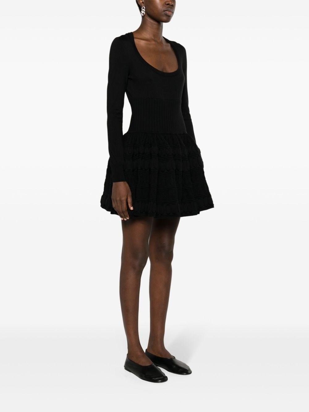 Crinoline-design knitted minidress - 3