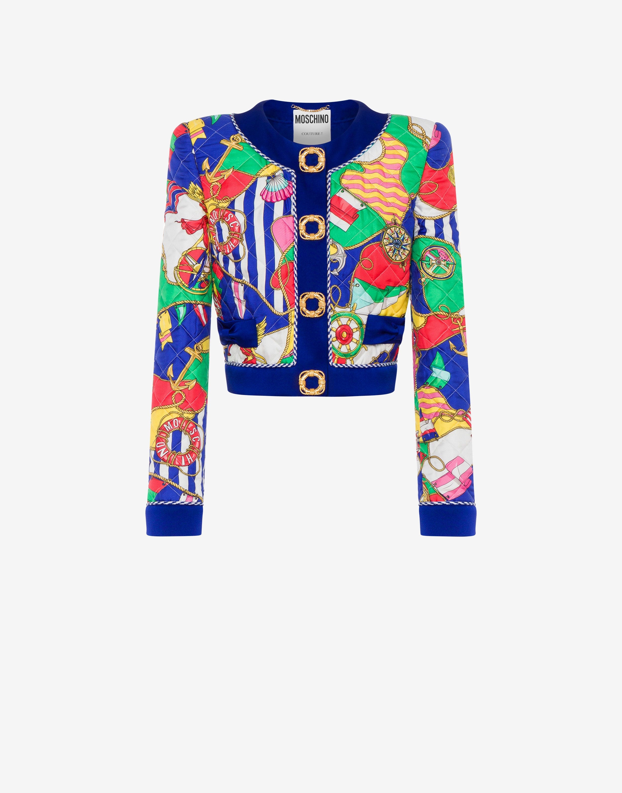ALL-OVER NAUTICAL SILK TWILL JACKET - 1