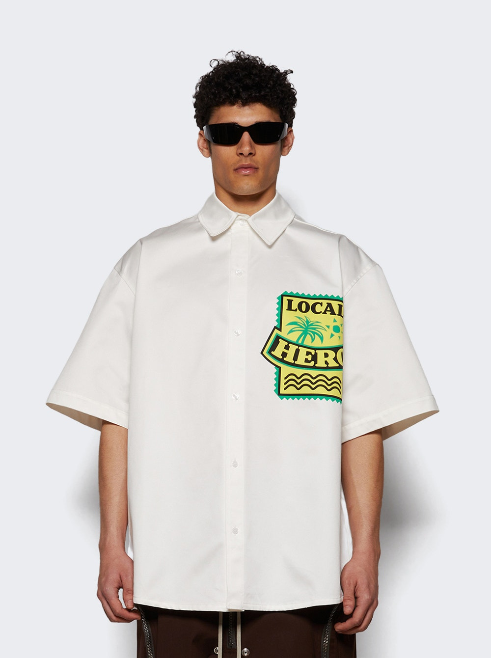 Short Sleeve Overshirt Off White - 2