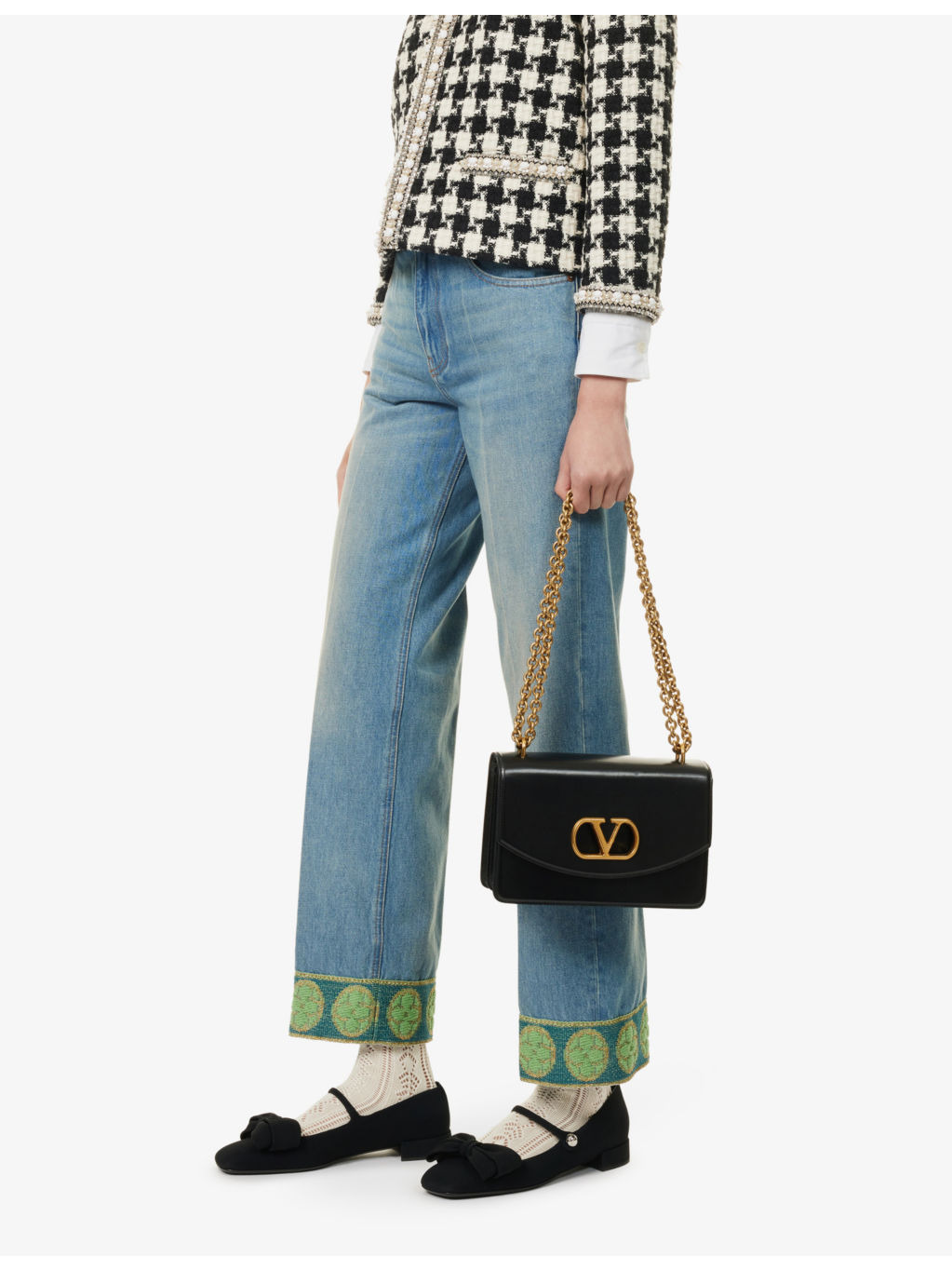 Vain chain-strap leather shoulder bag - 3