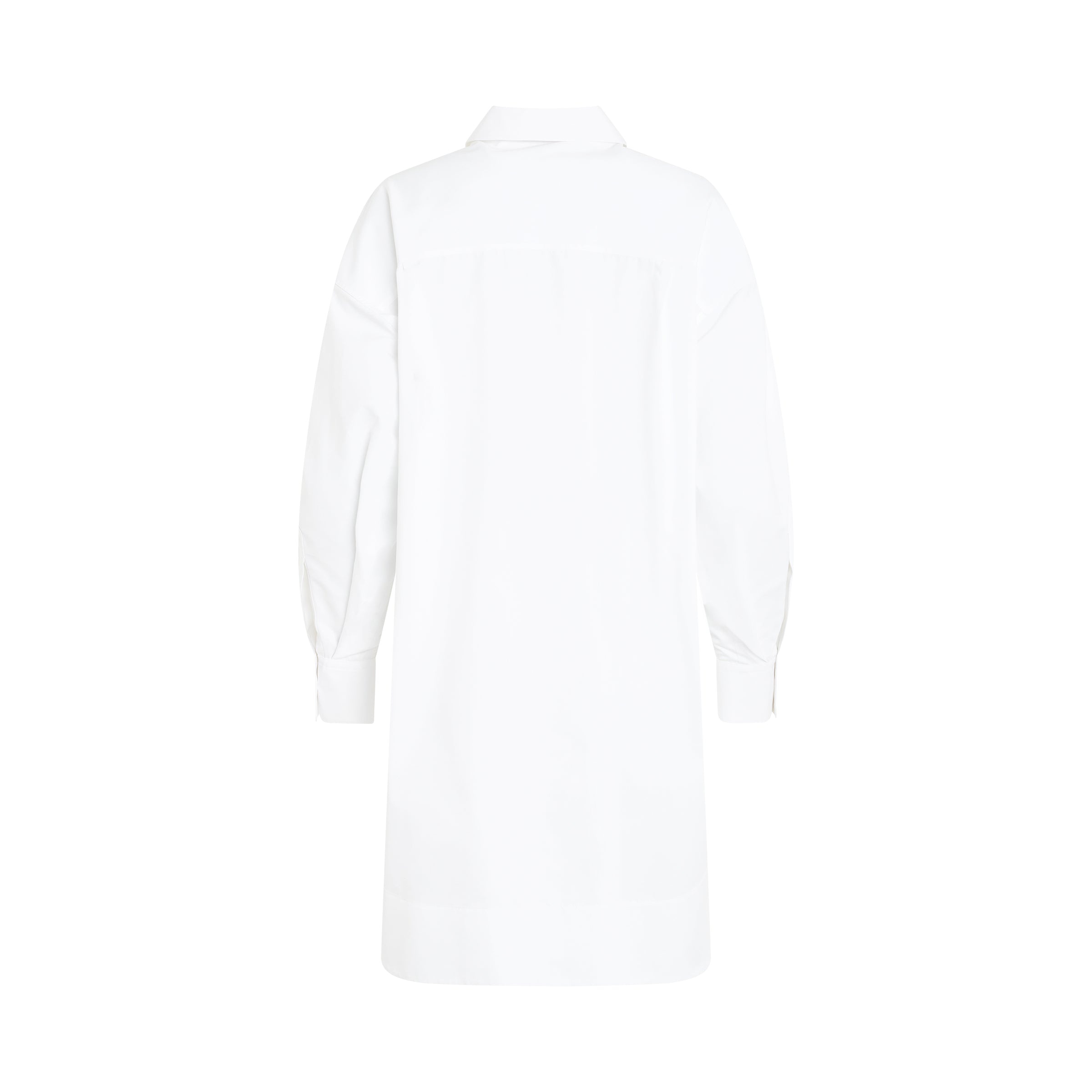 Mini Shirt Dress in White - 4