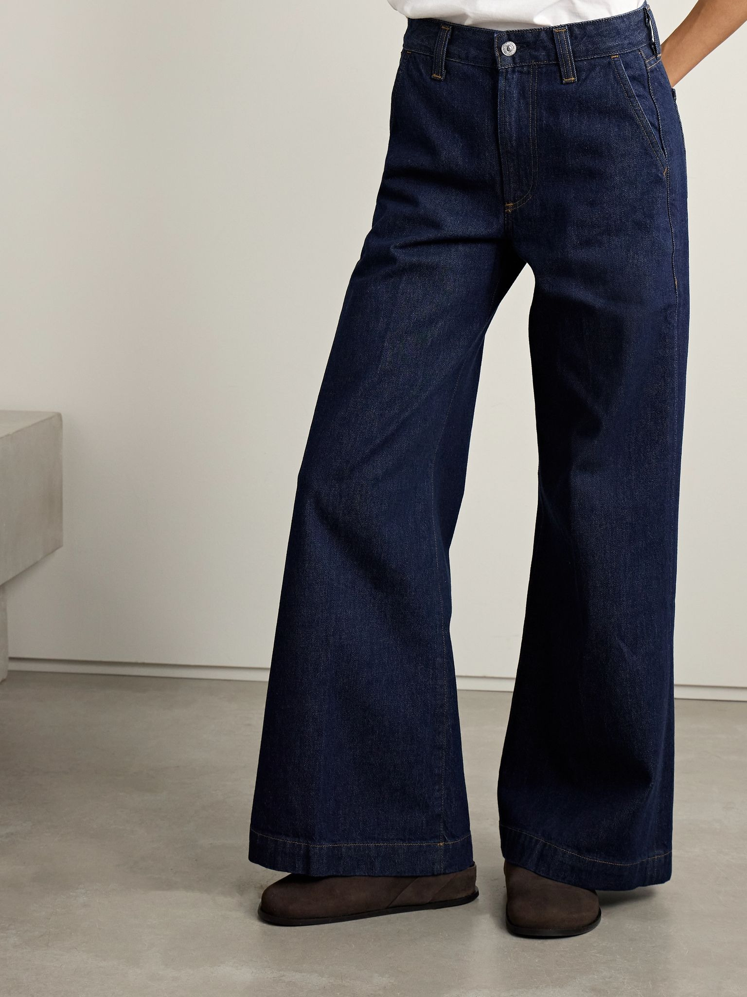 + Argent Beverly high-rise wide-leg jeans Dark denim - 3