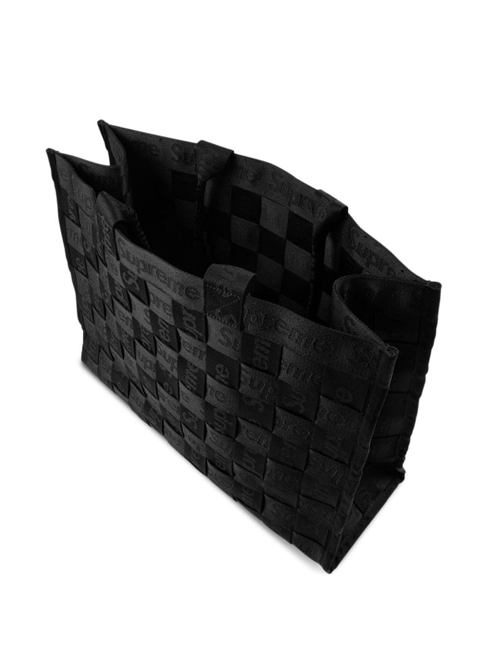 jacquard woven tote bag - 4