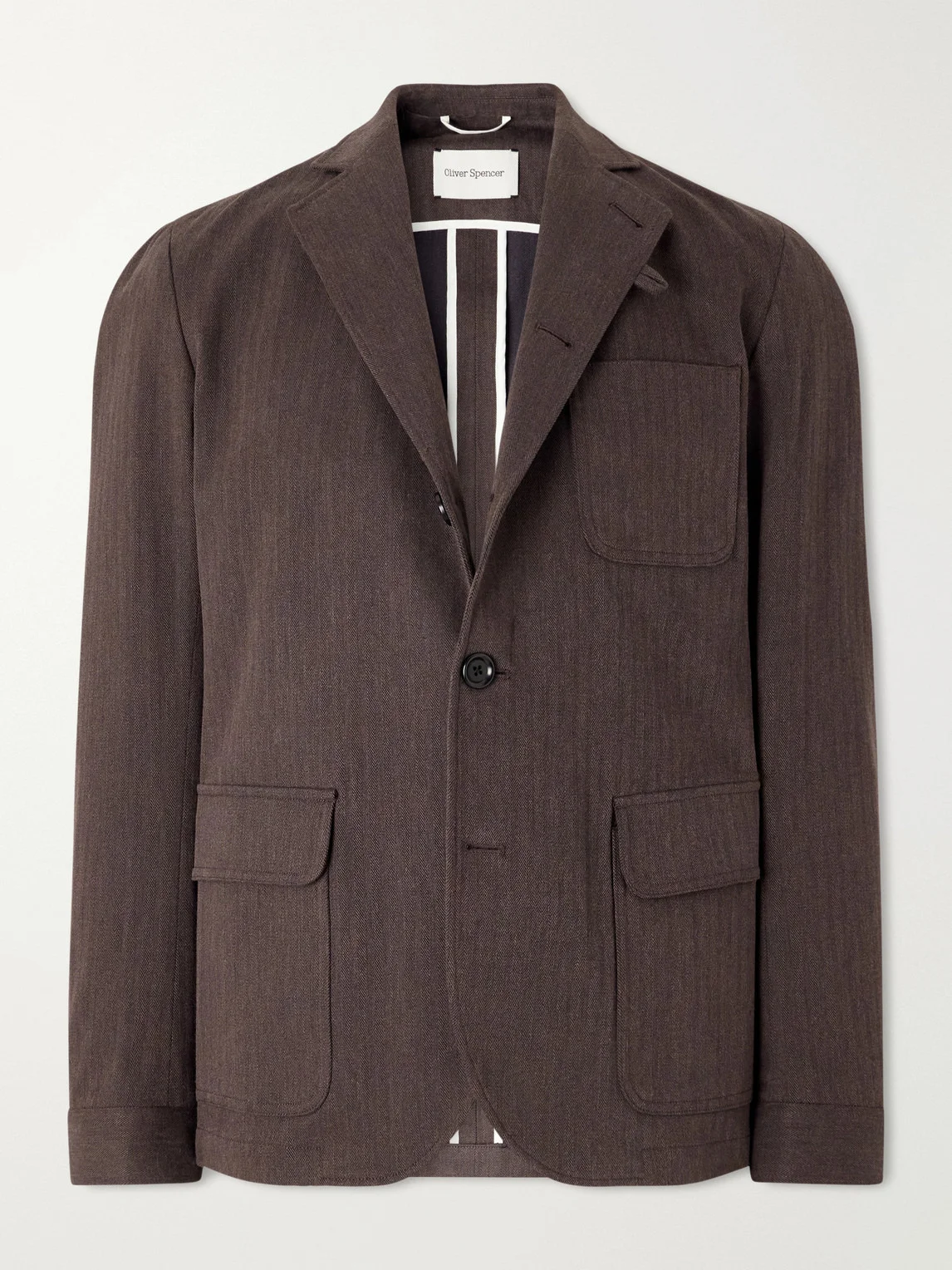 Solms Cotton-Blend Herringbone Suit Jacket - 1