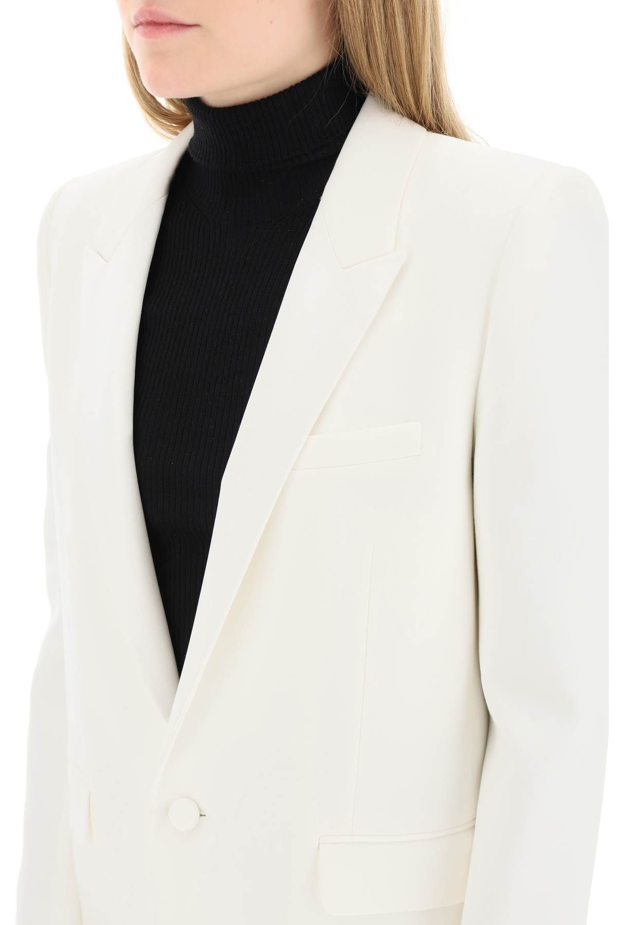 TUXEDO JACKET IN GRAIN DE POUDRE - 5