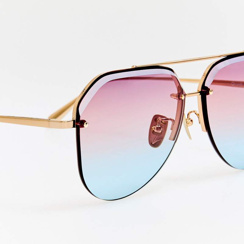 Quynh Sunglasses in 22K Gold and Dusk 5