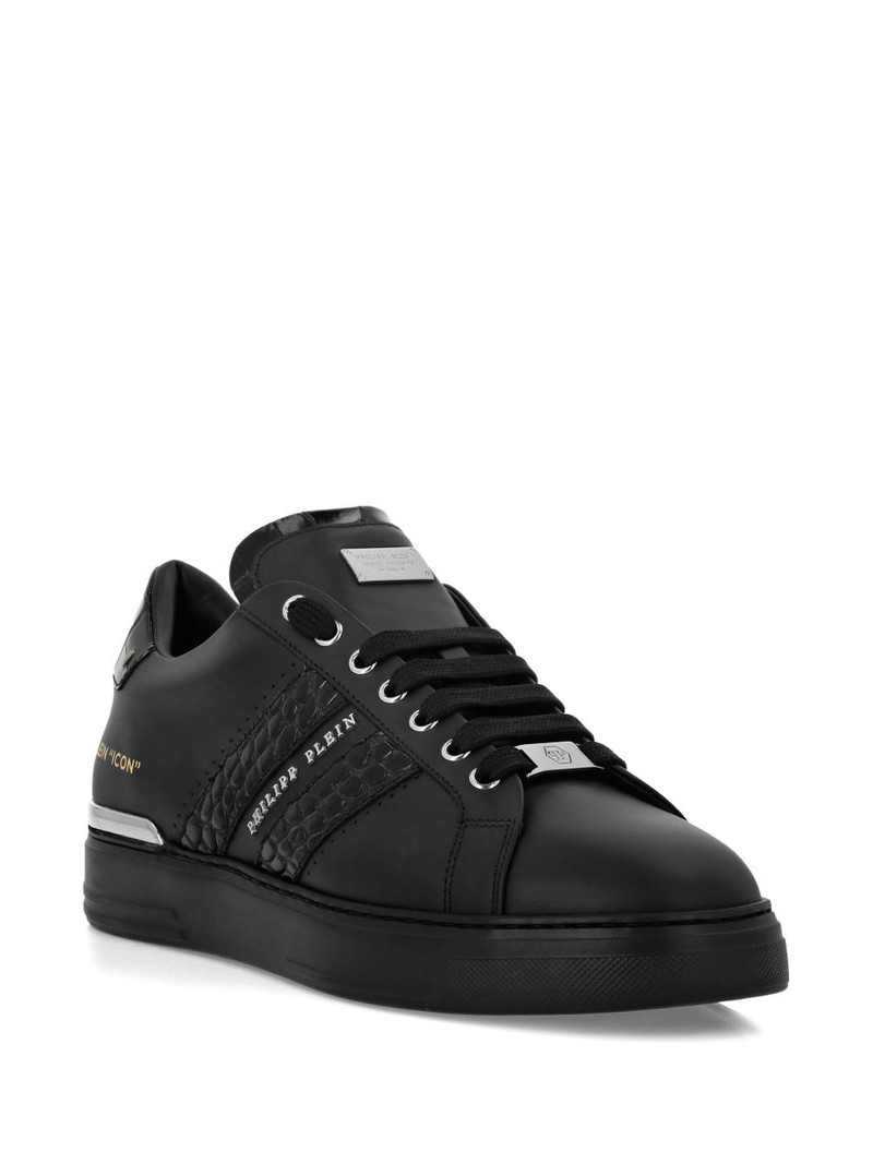PHILIPP PLEIN leather low-top sneakers outlook