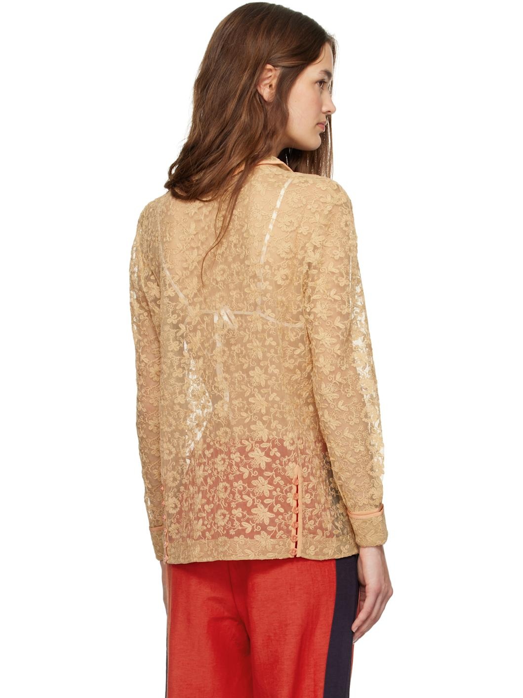 Beige Attic Lace Blouse - 3