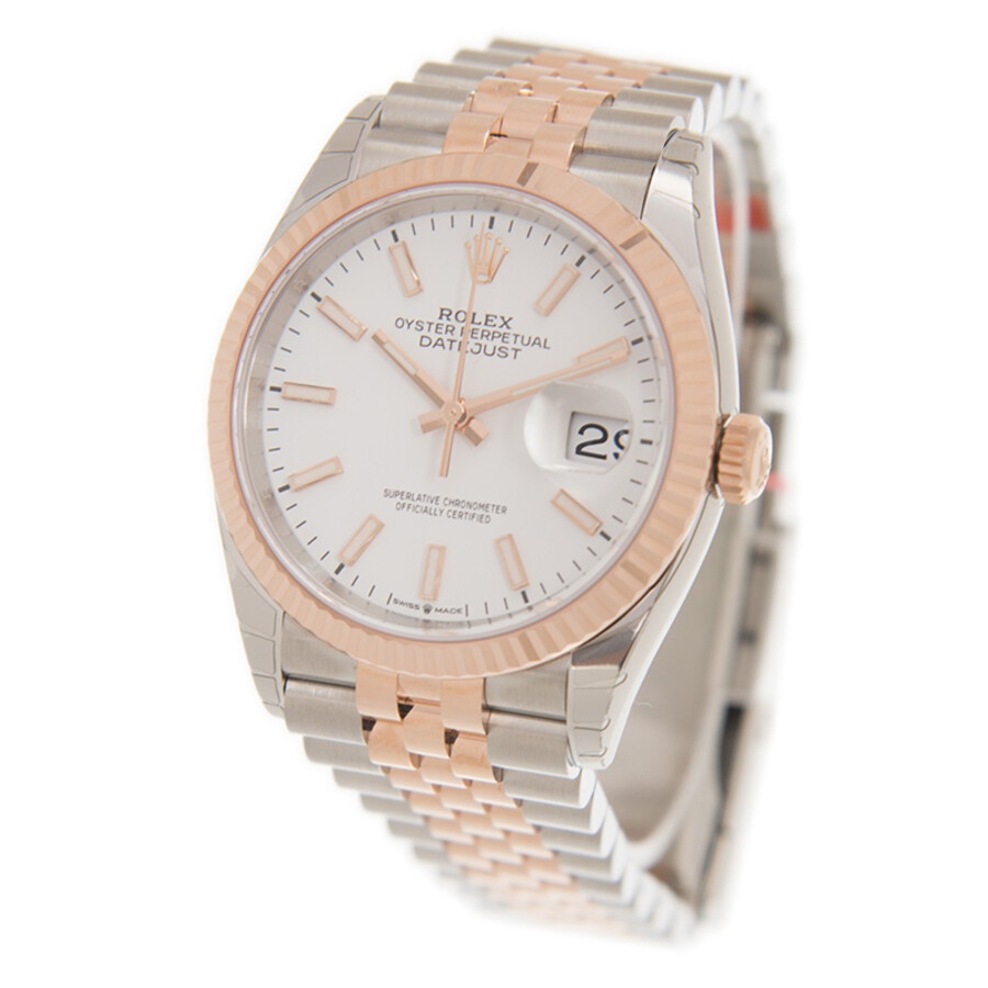 Rolex Datejust 36 Automatic White Dial Men's Steel and 18kt Everose Gold Jubilee Watch 126231WSJ - 4