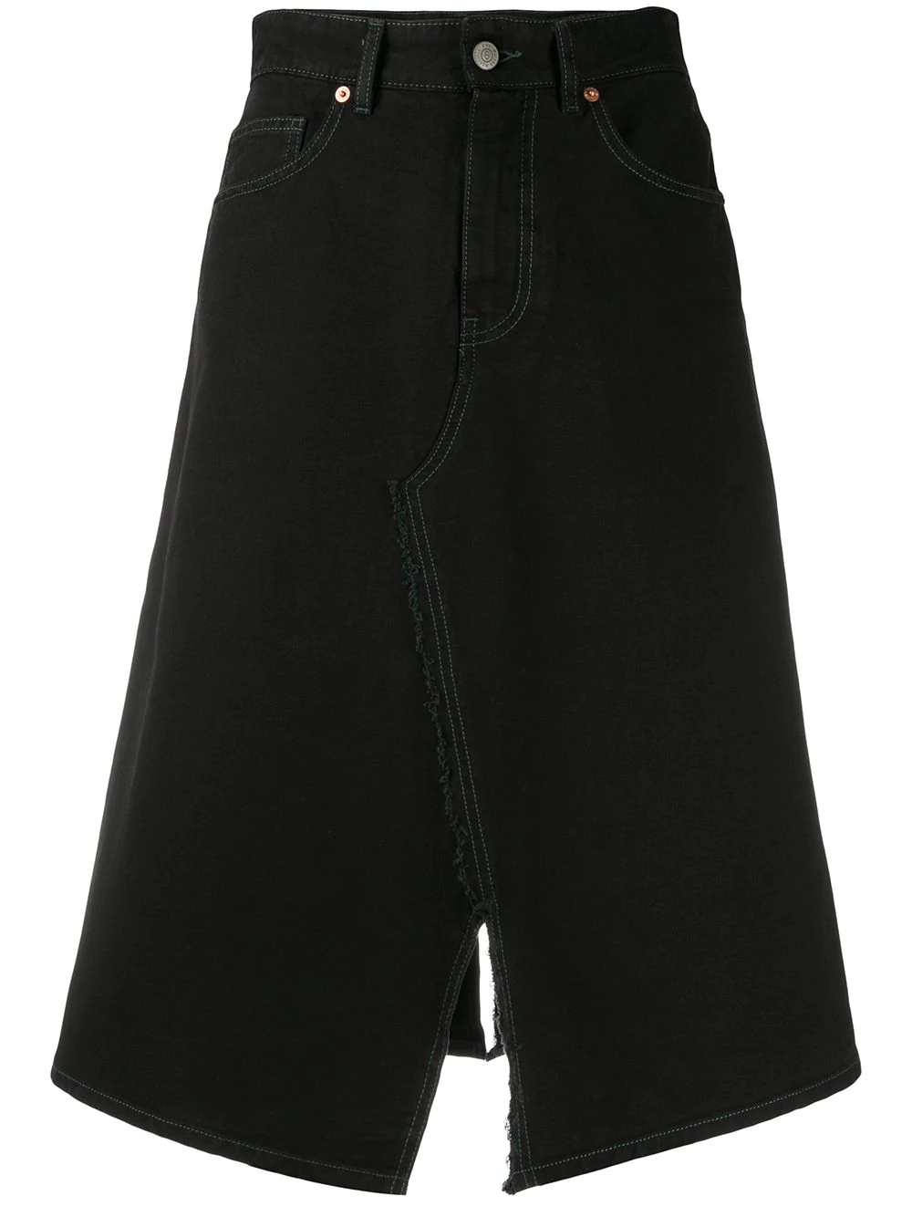 midi denim skirt  - 1