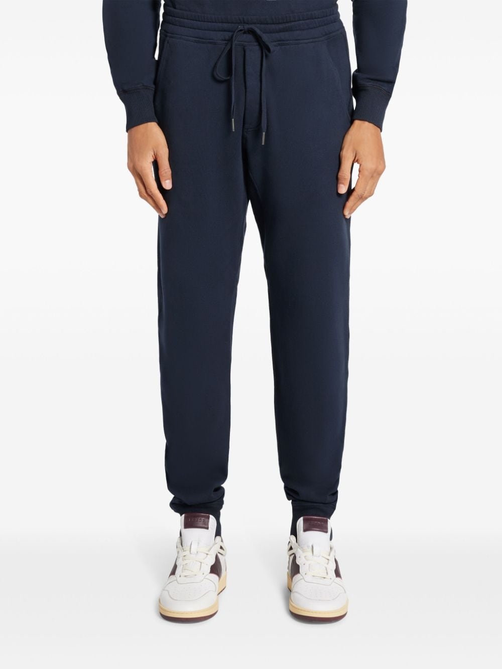 tapered cotton track pants - 3