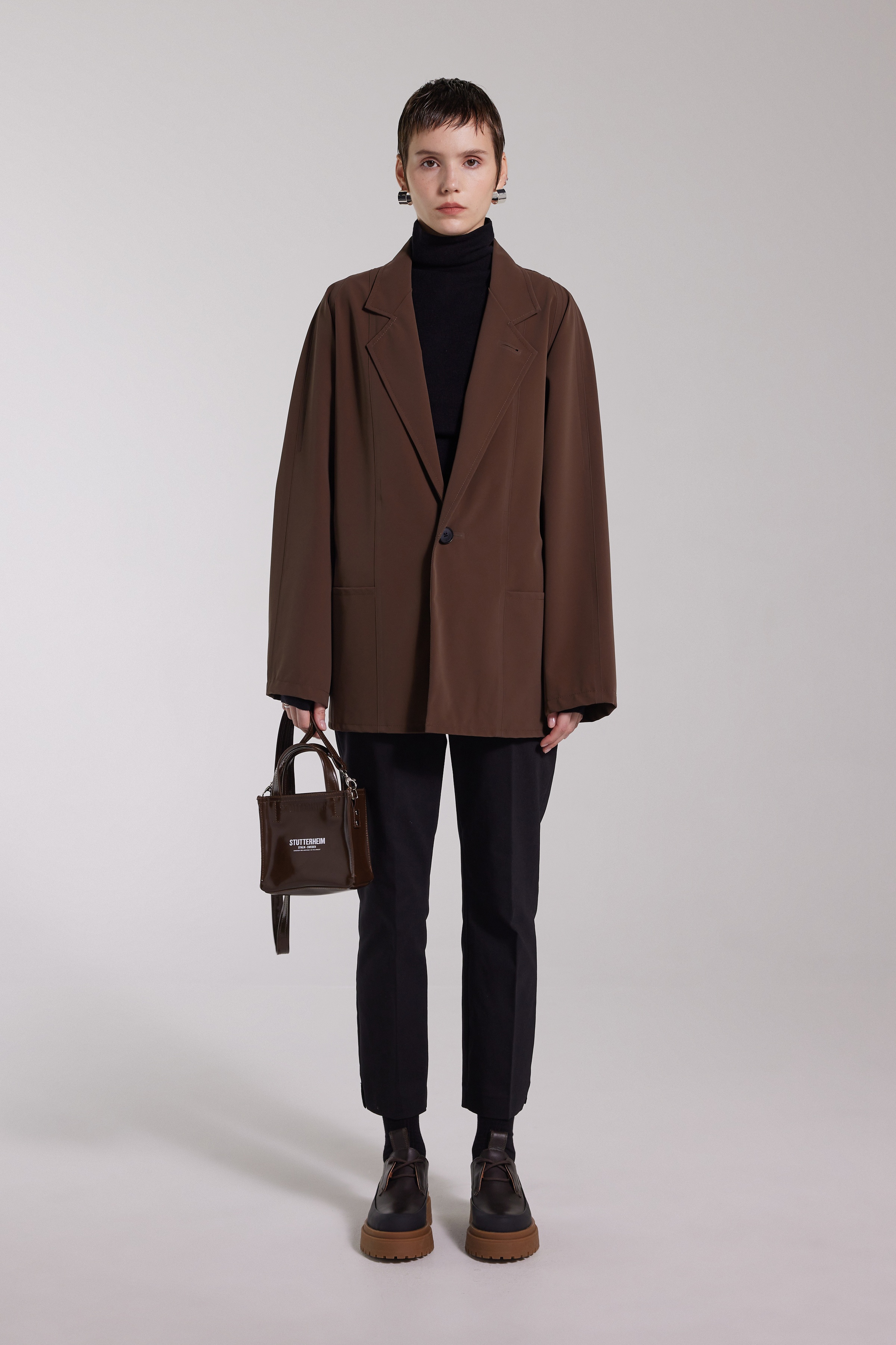 Moberg Matte Blazer Dark Brown - 8