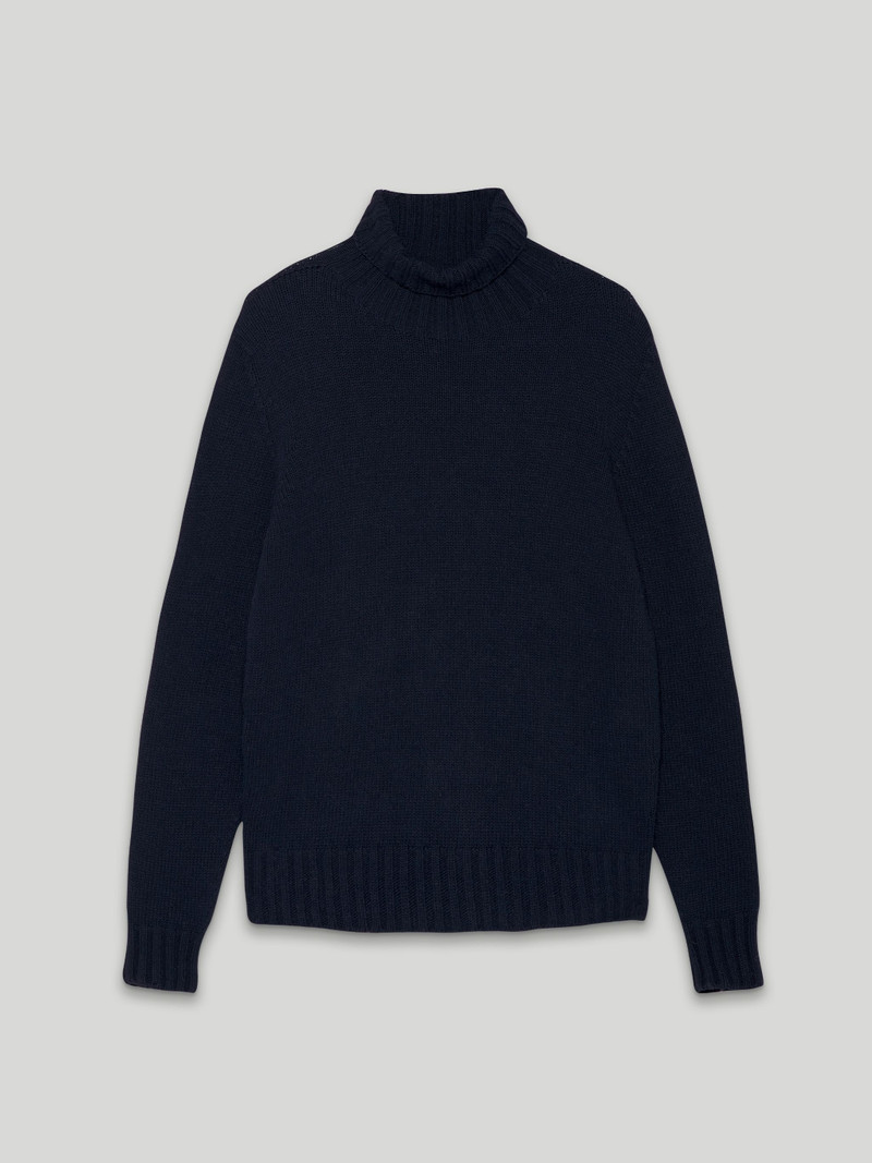 CURVED LOGO TURTLENECK SWEATER 1