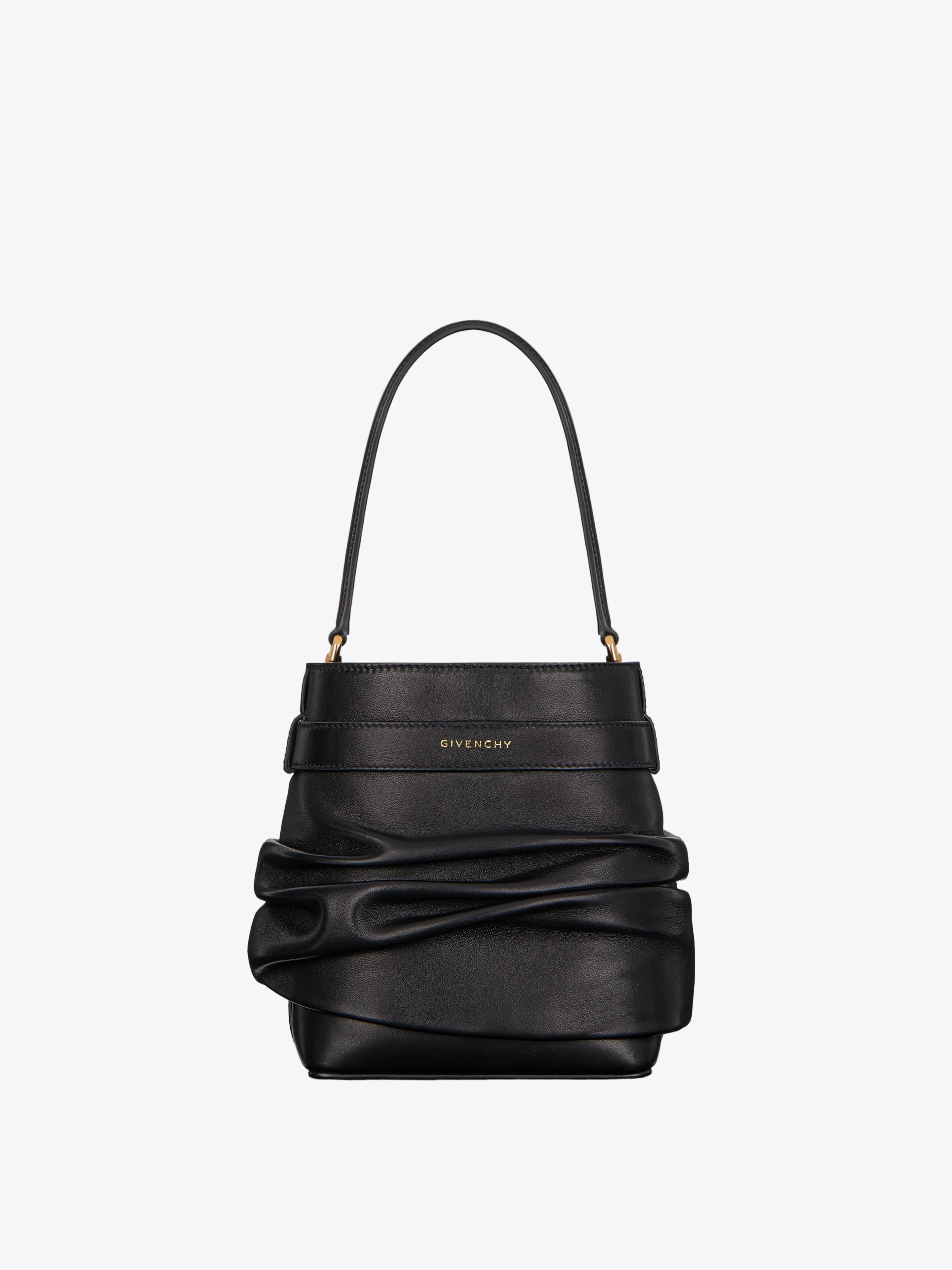 SHARK LOCK BUCKET BAG IN NAPPA LEATHER - 5