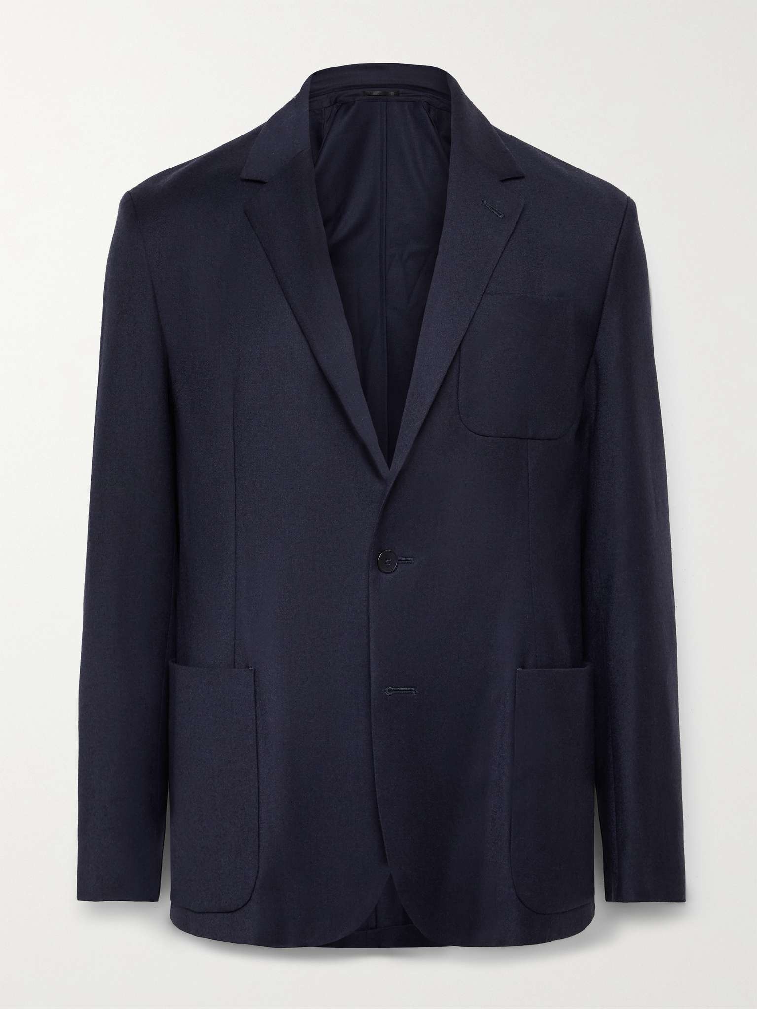 Gents Unstructured Wool and Cashmere-Blend Suit Jacket - 1