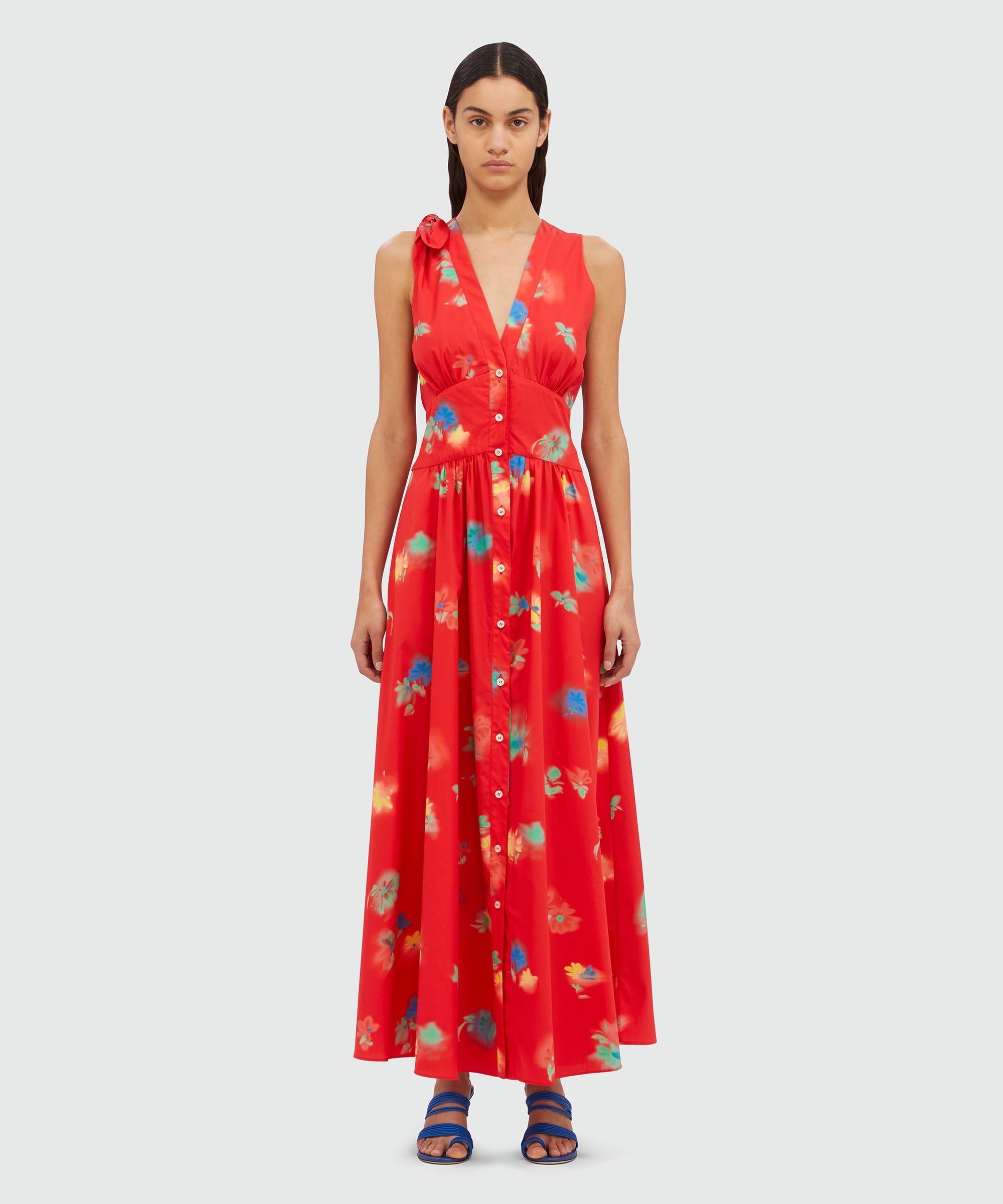 Red cotton dress - 2