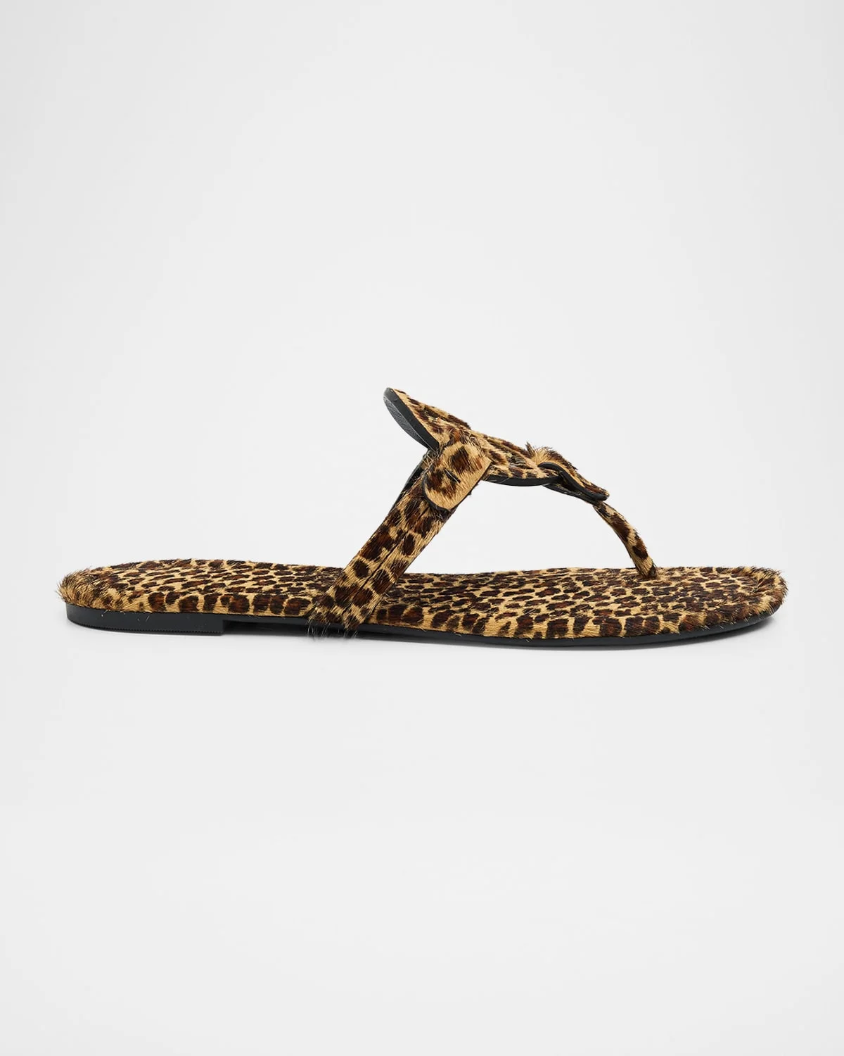Miller Leopard-Printed Calf Hair Sandals - 1