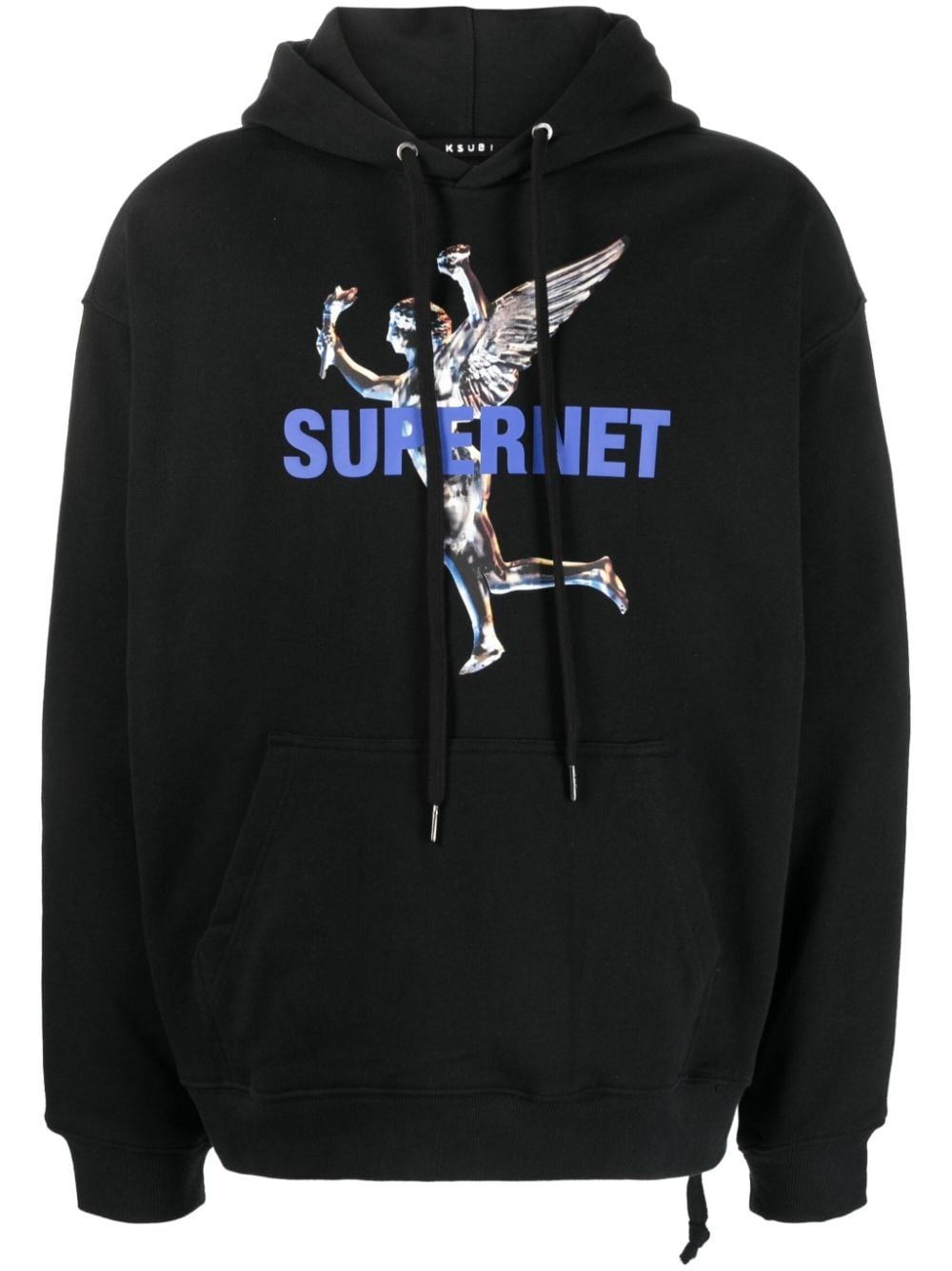 Rolls-print crew-neck hoodie - 1