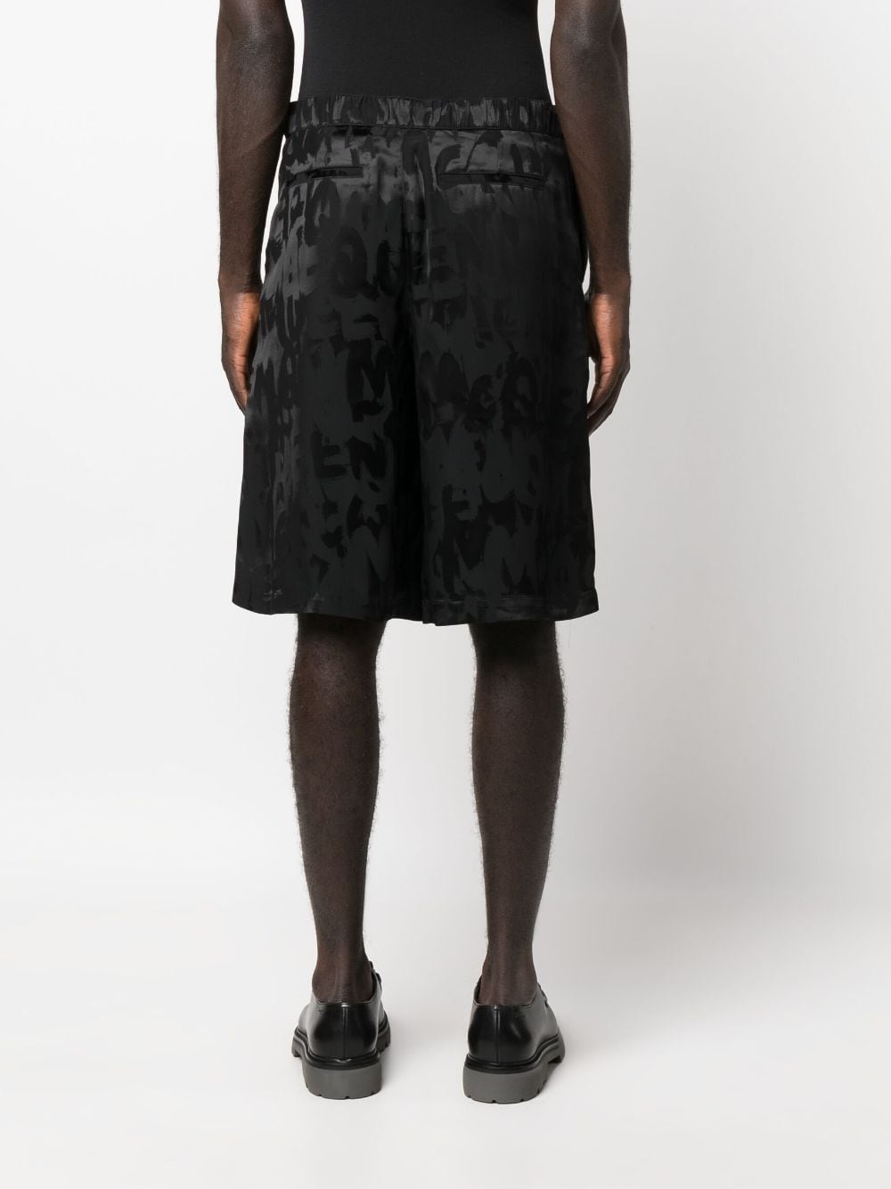 Graffiti logo-jacquard shorts - 4