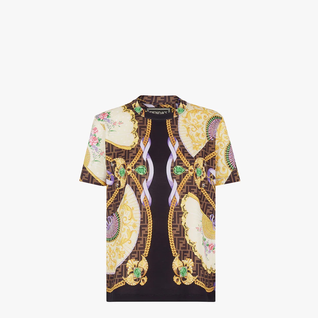 Fendace multicolor jersey T-shirt - 1