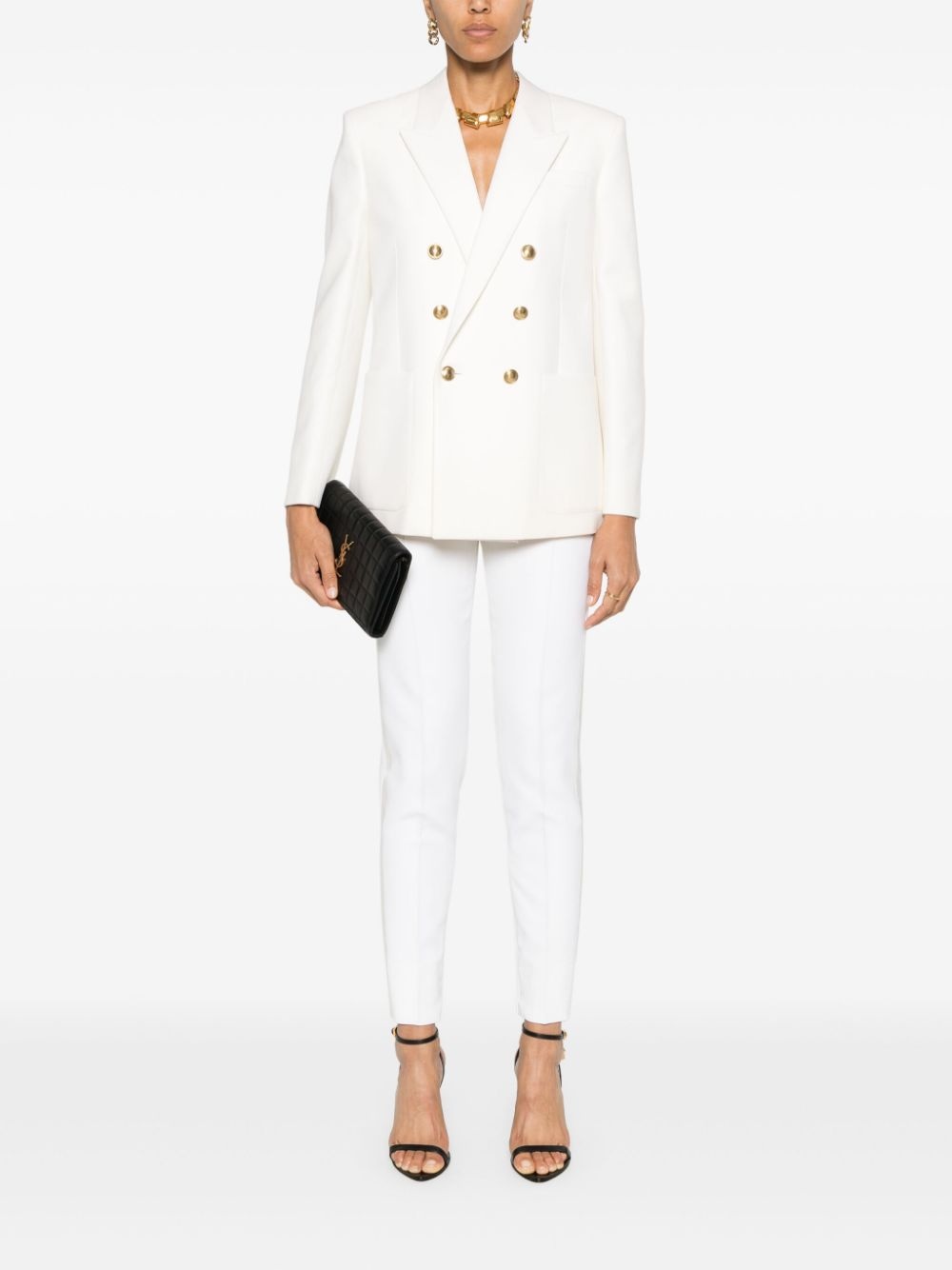 pleated front slim-fit trousers - 2