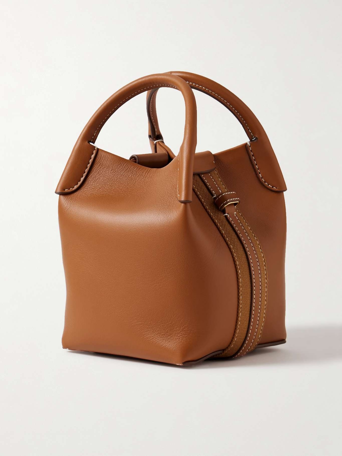 Bale micro webbing-trimmed leather bucket bag - 3