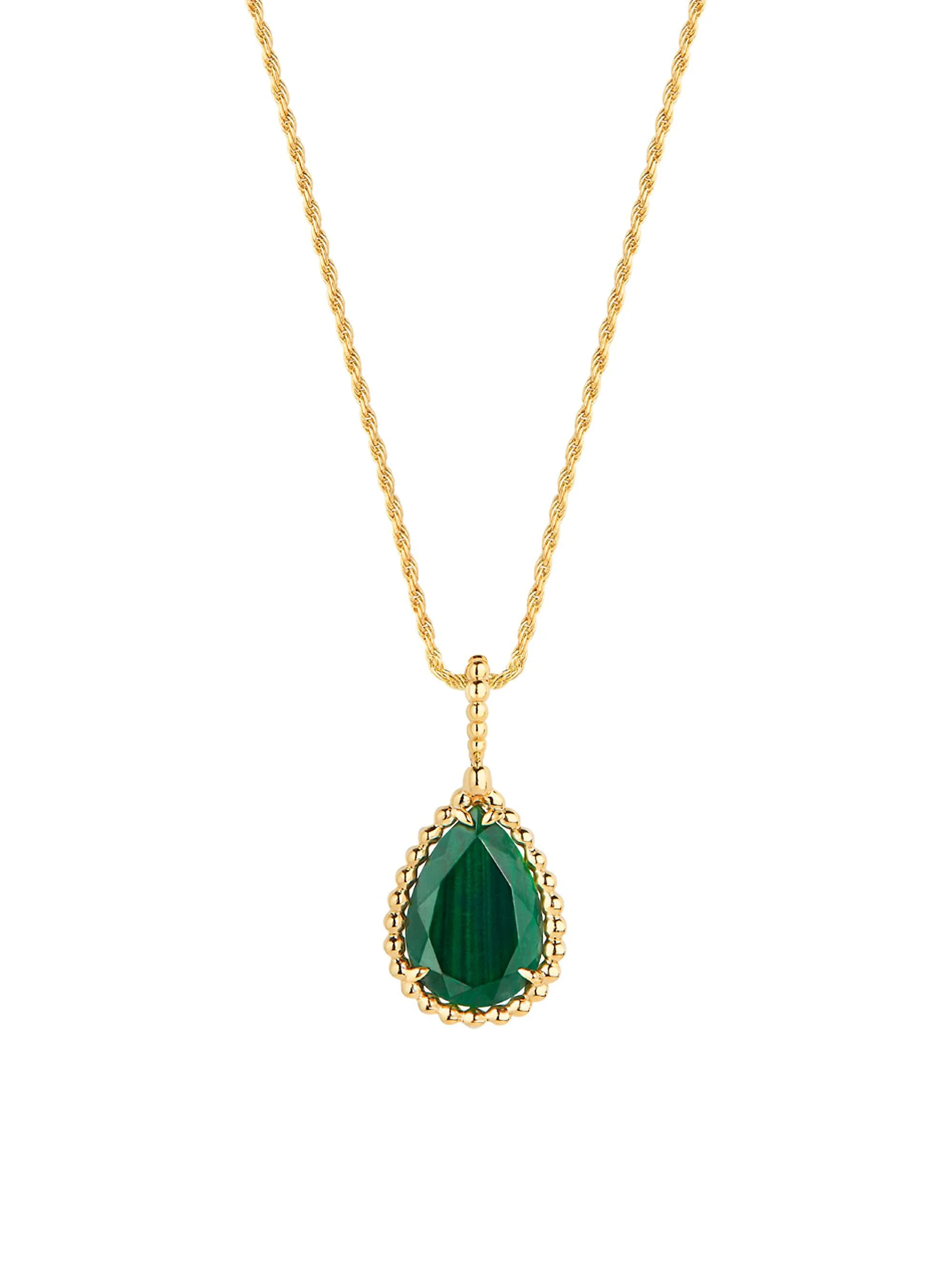 Women's Serpent Bohème 18K Yellow Gold & Malachite Medium Pendant Necklace - Gold - 1