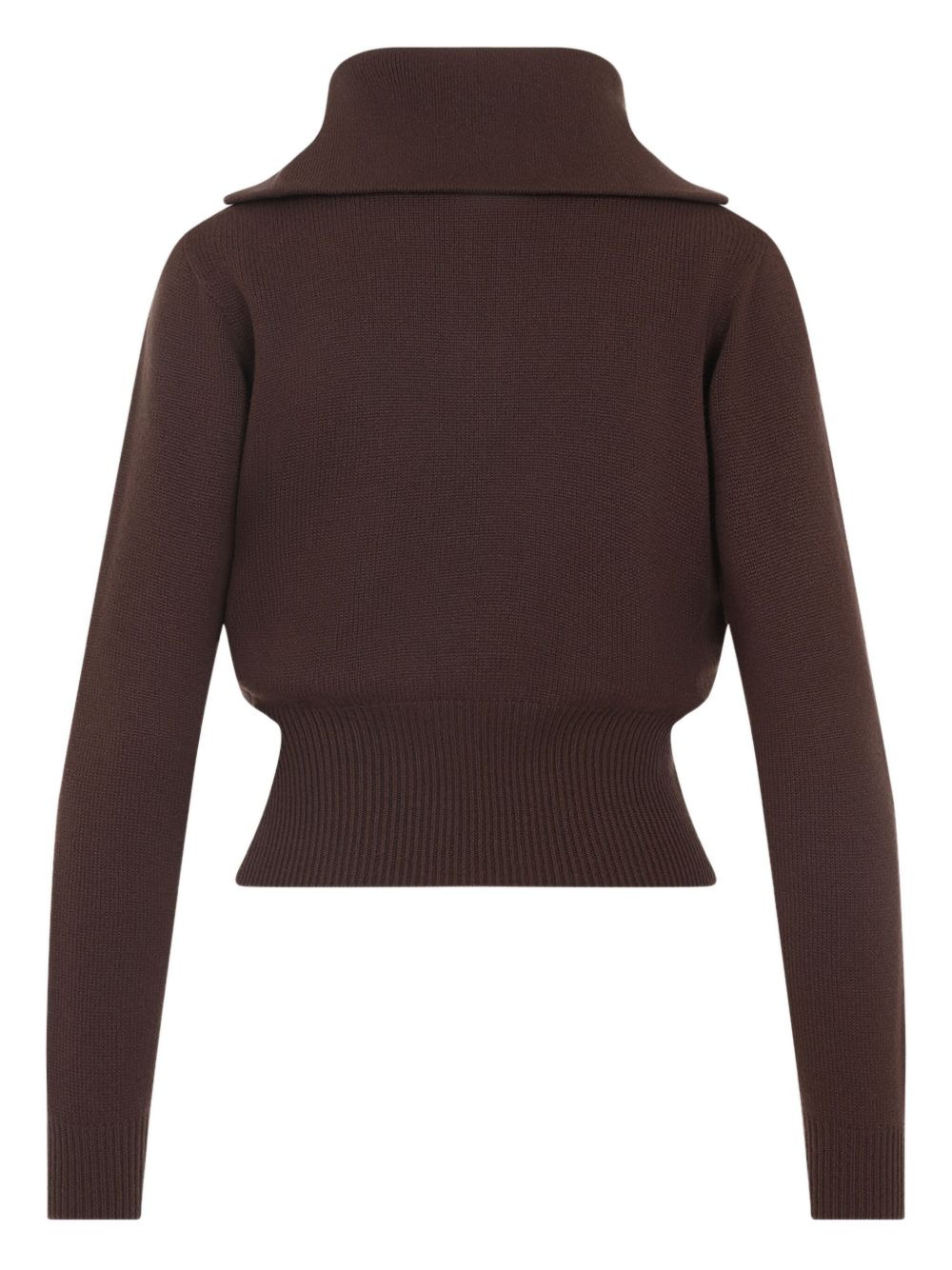 high-neck zip-up sweater - 2