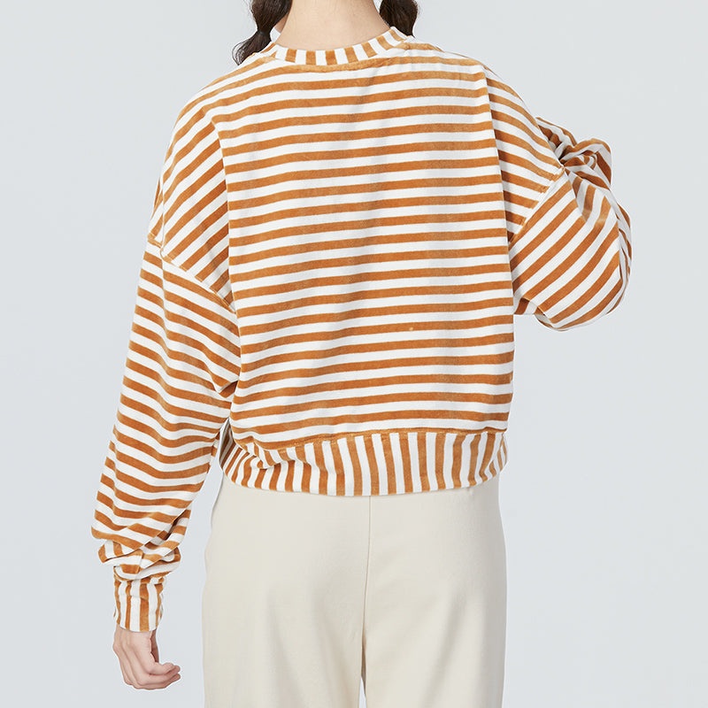 (WMNS) PUMA Striped Knitted Sweater 'Beige' 537632-74 - 4