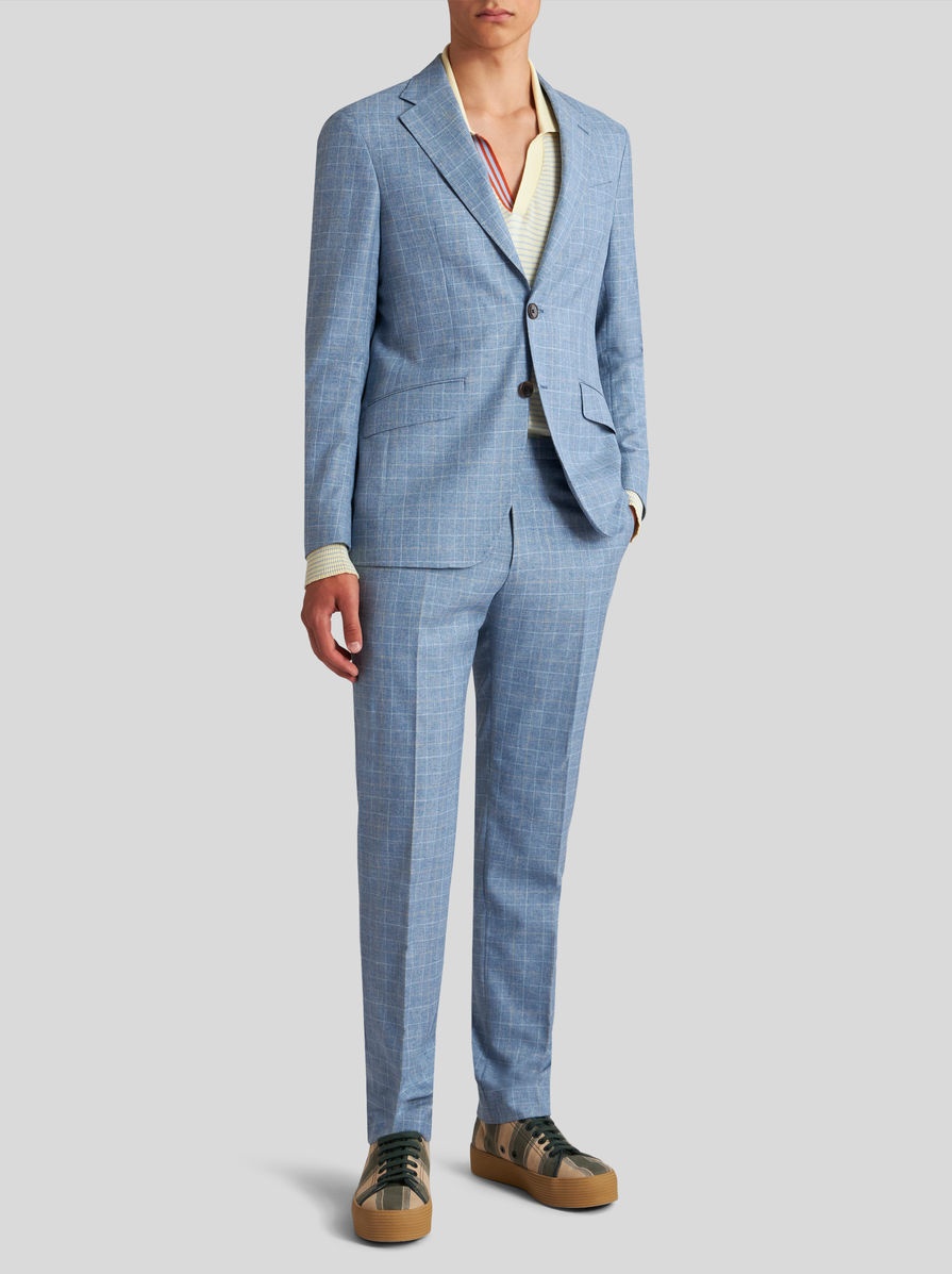 CHECK WOOL JACQUARD SUIT - 3
