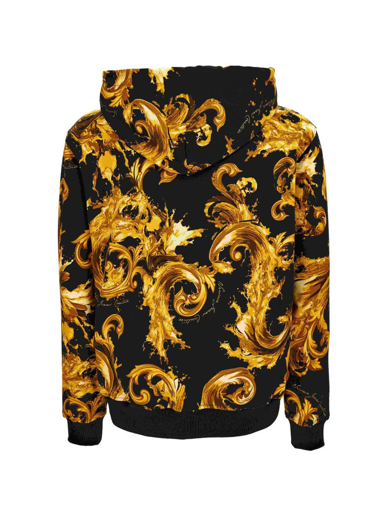 VERSACE JEANS COUTURE baroque-print zip-up hoodie outlook