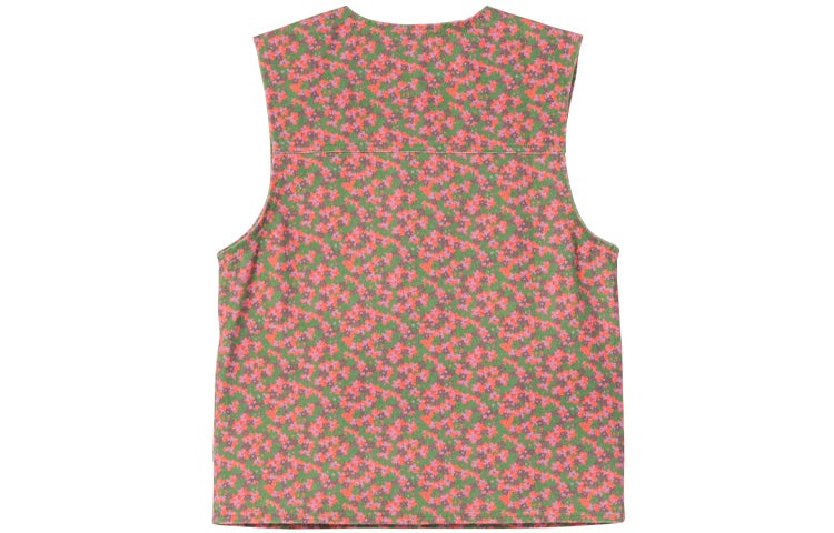 (WMNS) Stussy Sycamore Canvas Vest 'Flower' 215153 - 2