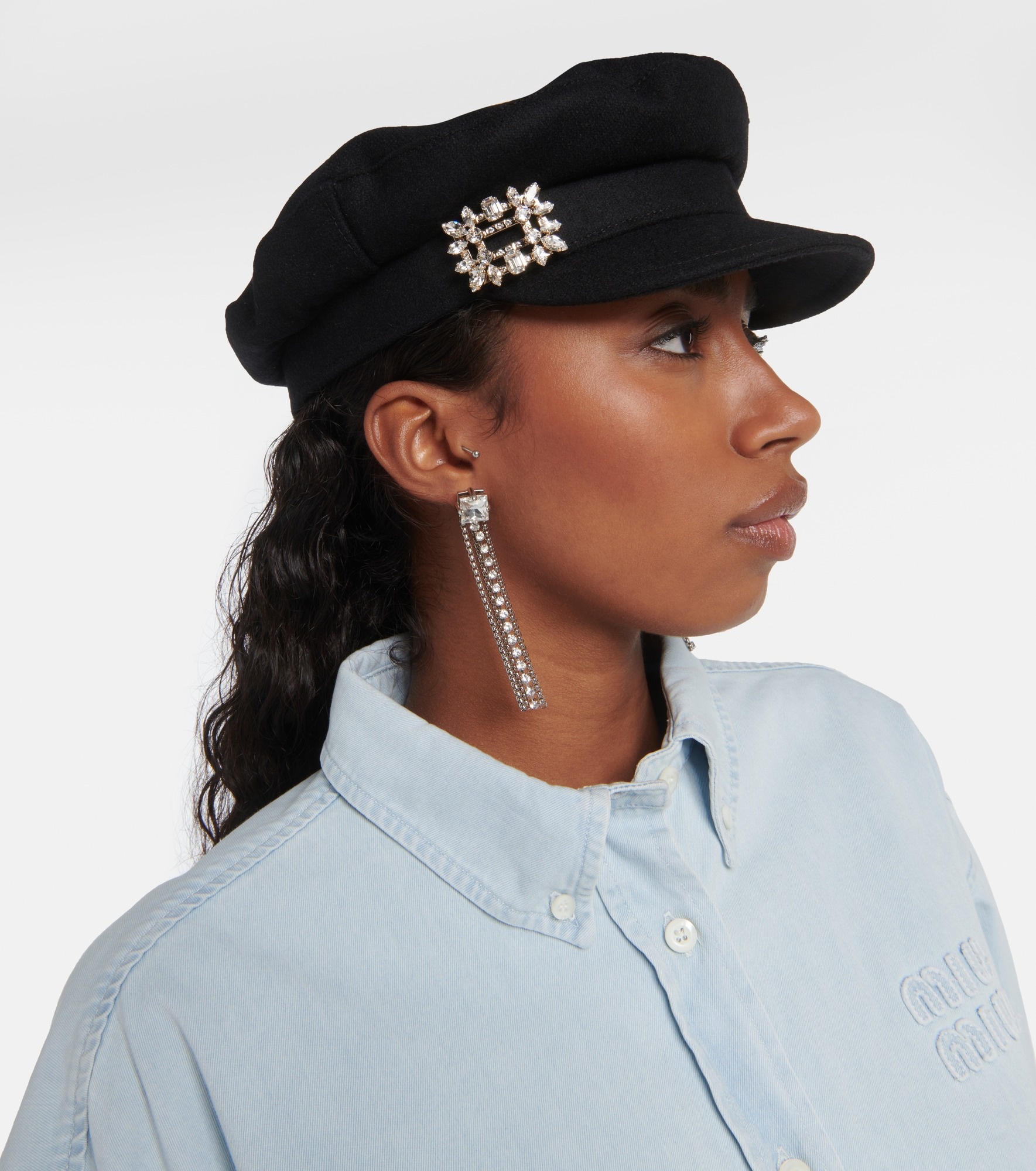Embellished wool-blend hat - 2