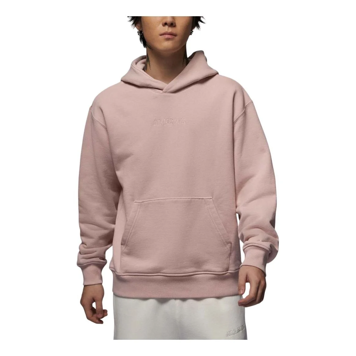 Air Jordan Wordmark Fleece Pullover Hoodie Asia Sizing 'Pink Oxford' FZ3953-601 - 1