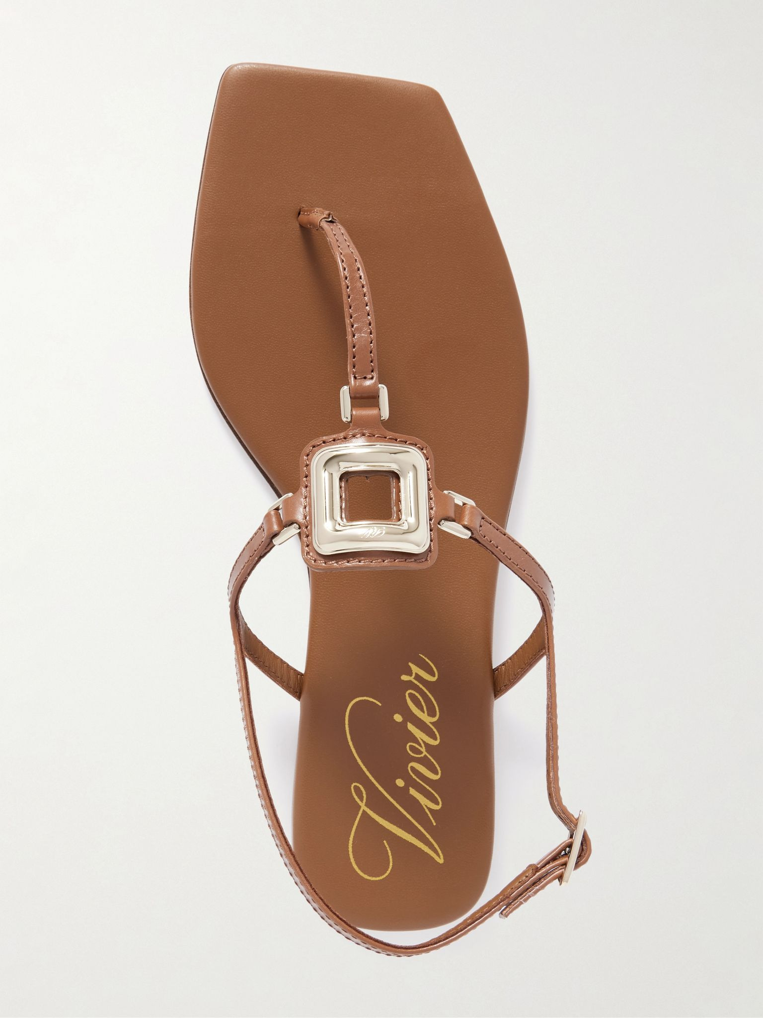 Viv By The Sea embellished leather sandals Tan - 5