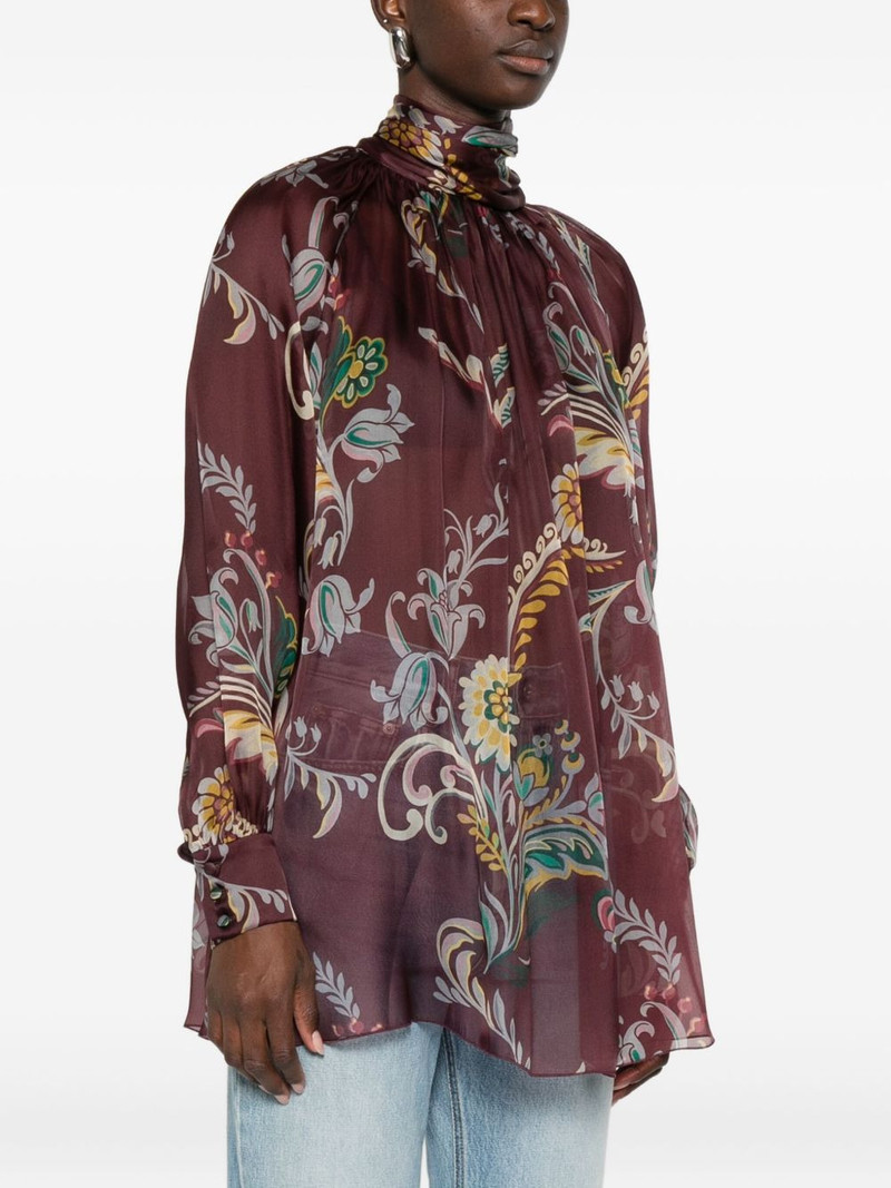 paisley-print silk blouse 4