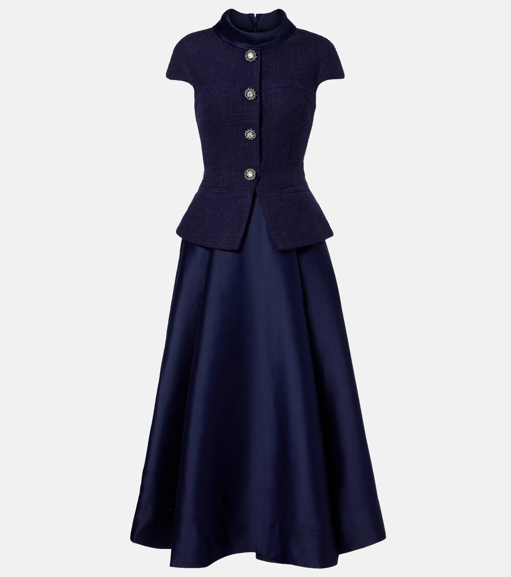 Bouclé taffeta midi dress - 1