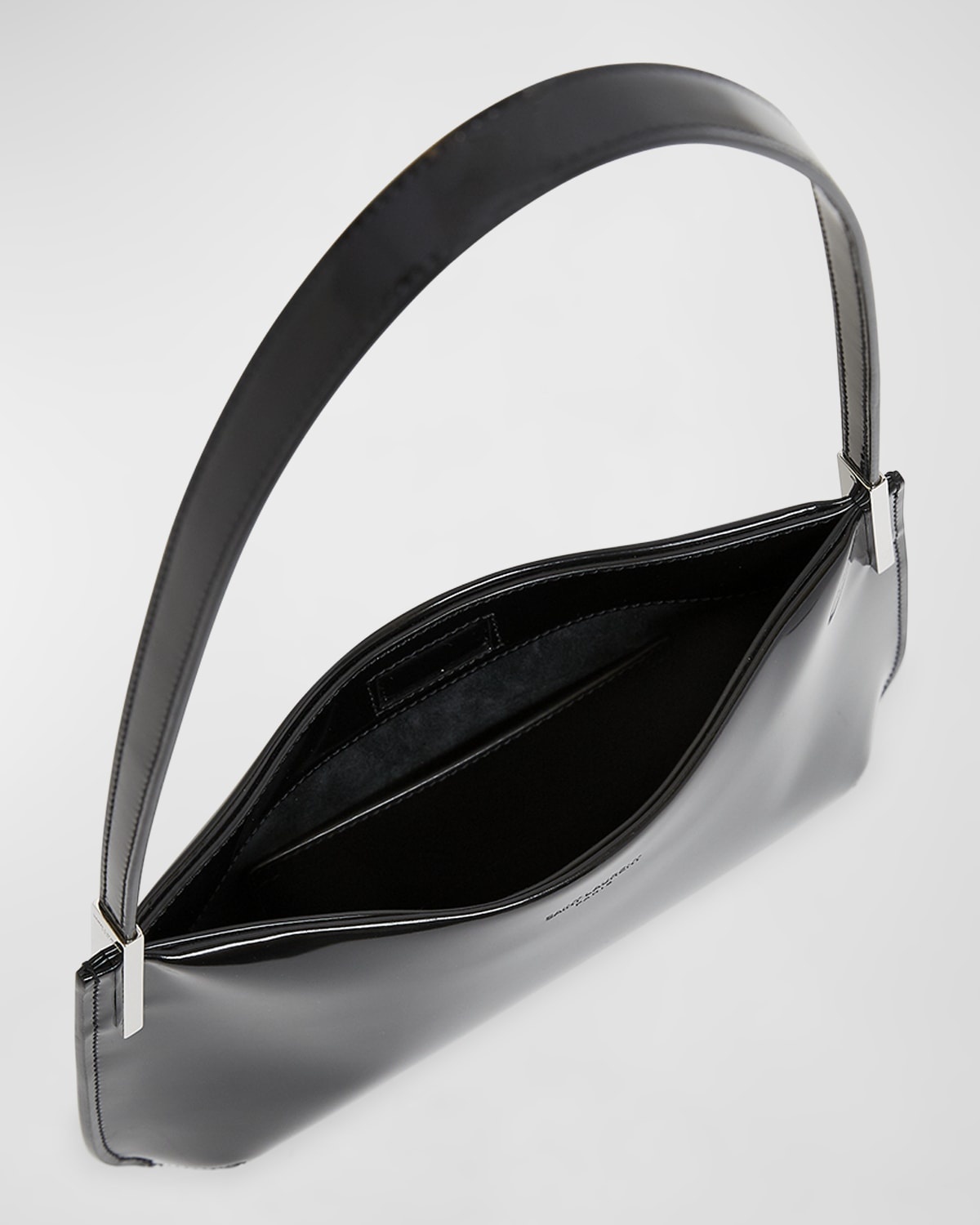 Mini Flat Shoulder Bag in Patent Leather - 3