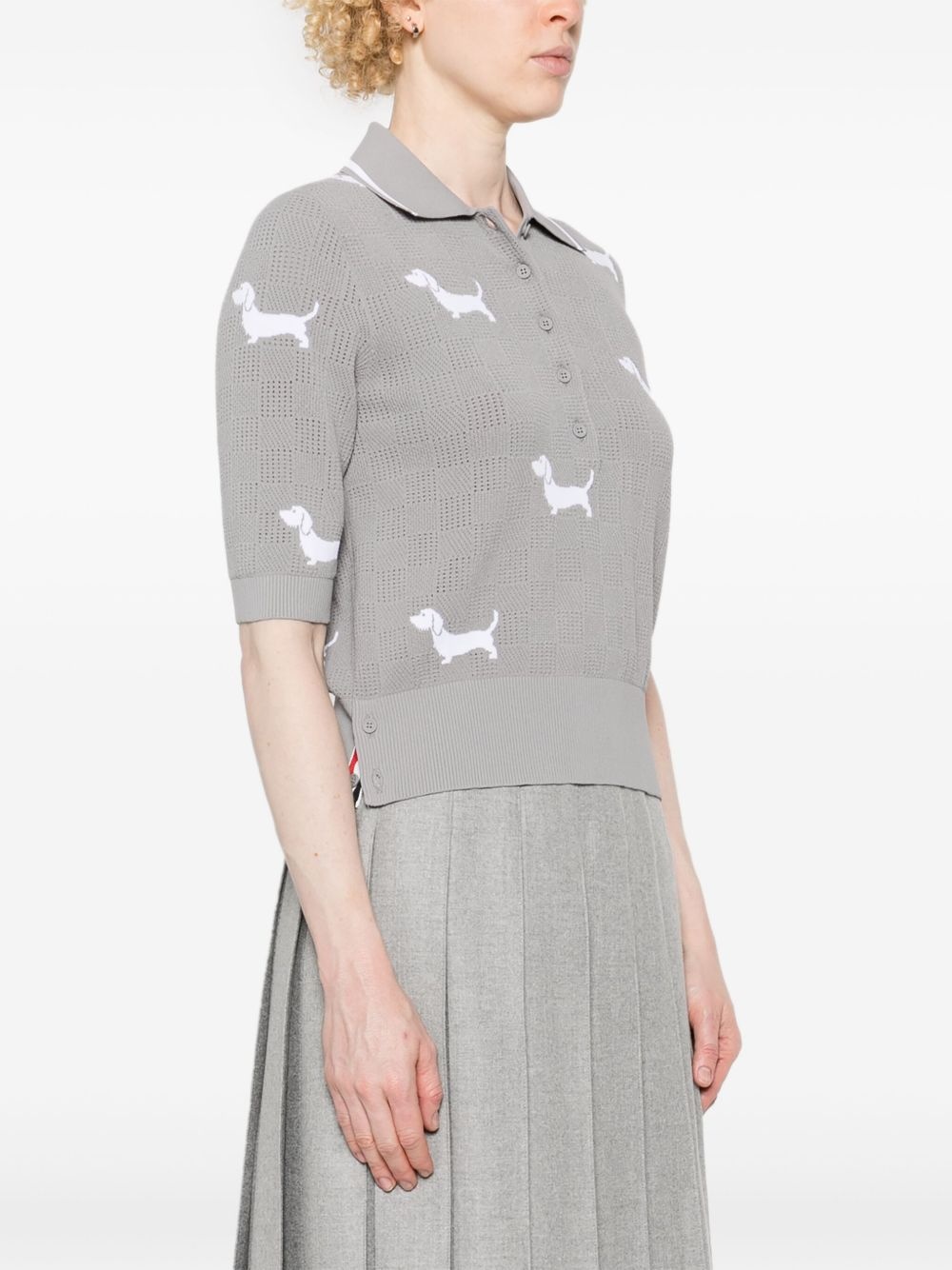 Hector intarsia-knit polo shirt - 3
