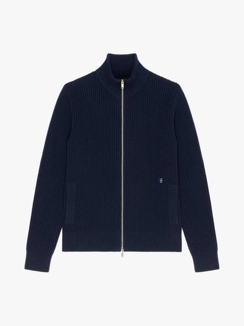 ZIPPED CARDIGAN IN WOOL AND CASHMERE 1