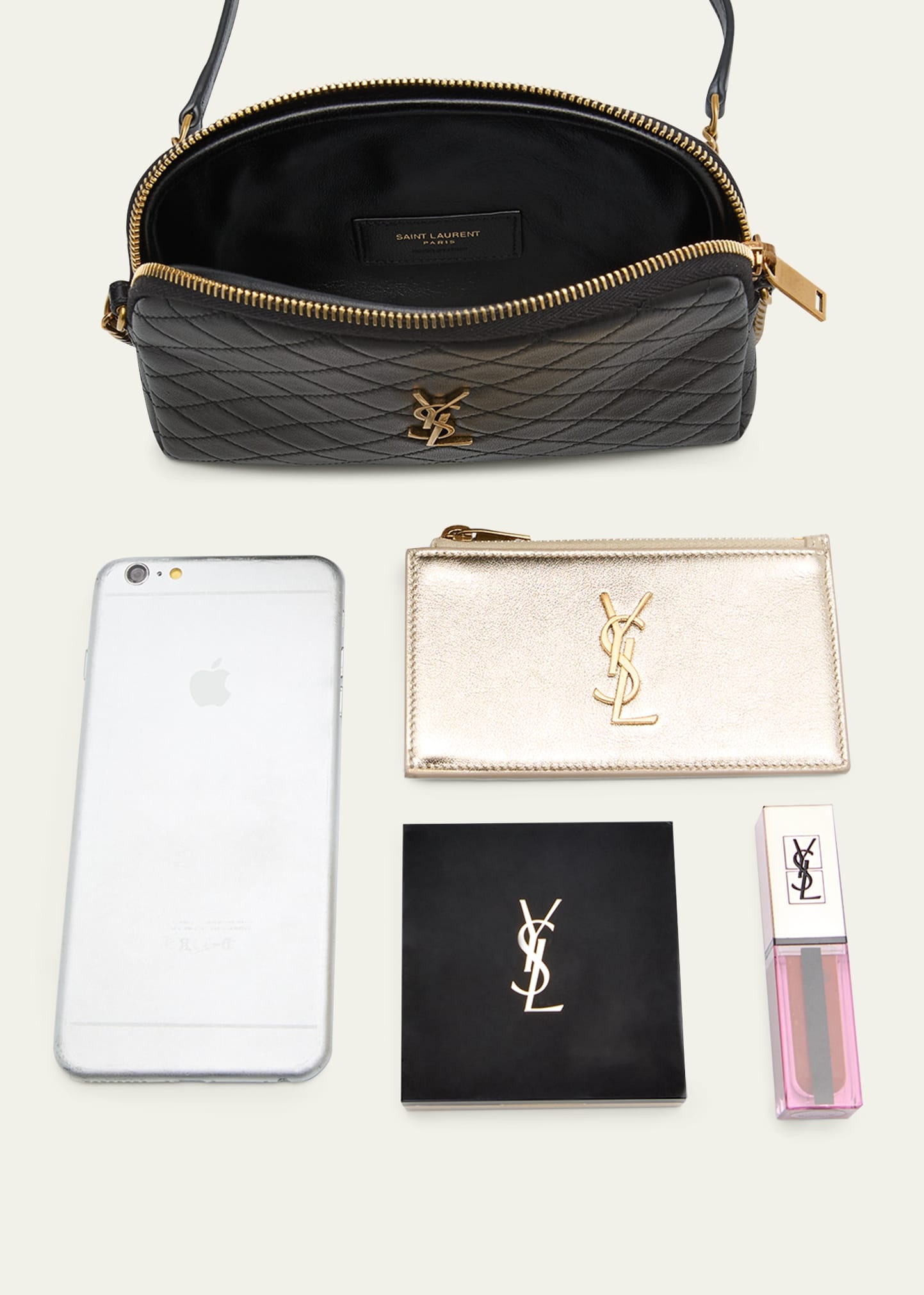 Gaby Mini Lambskin Crossbody Bag - 8