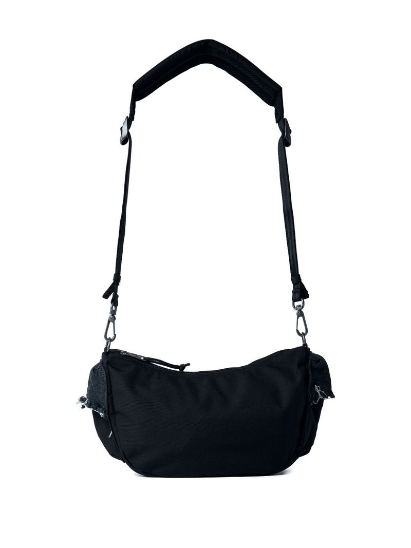 Diesel distressed logo-patch shoulder bag outlook