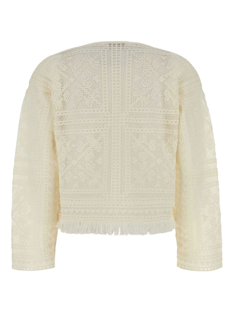 Alanui crochet fringed sweater outlook
